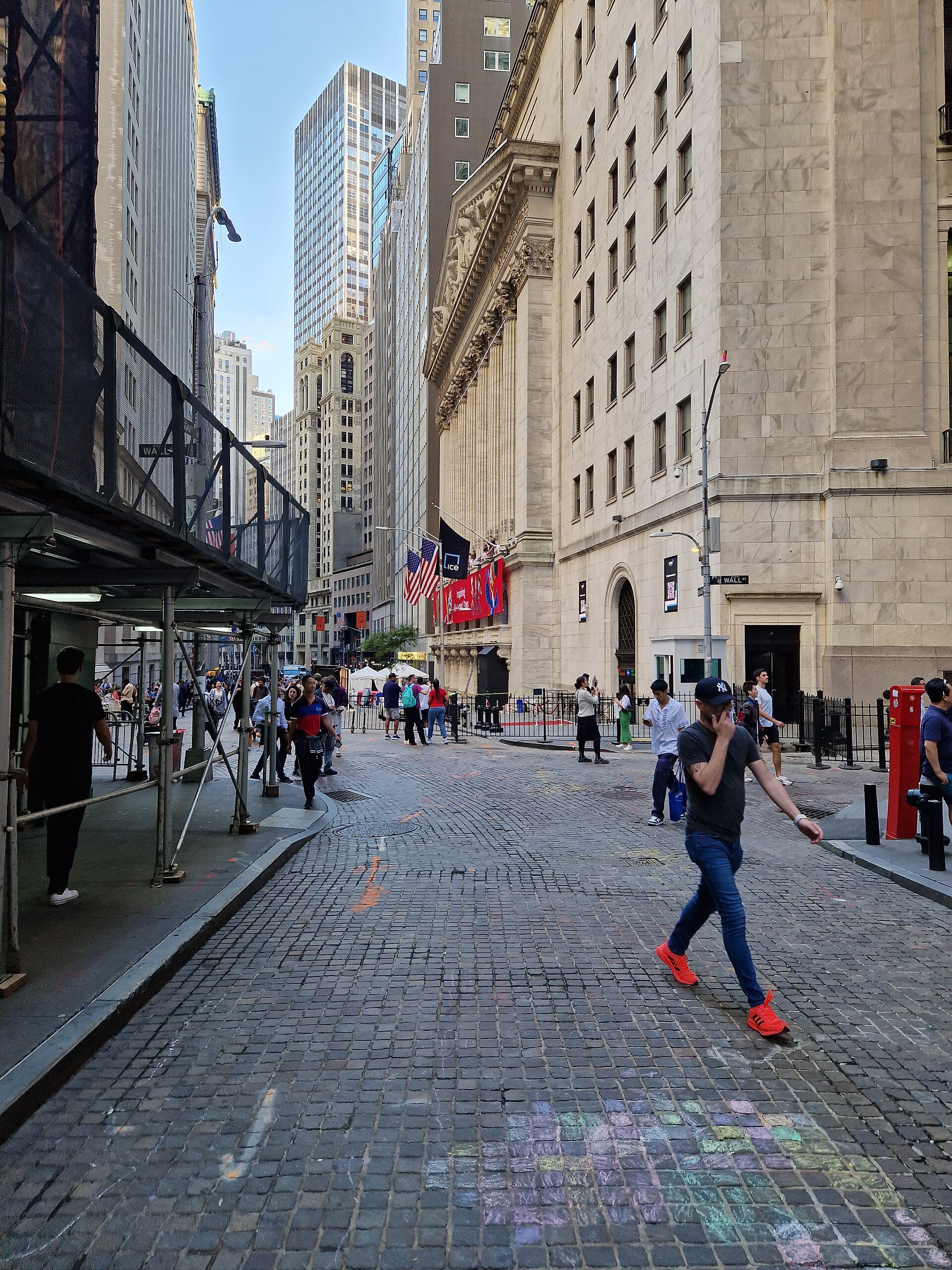 The New York Stock Exchange building on Wall Street