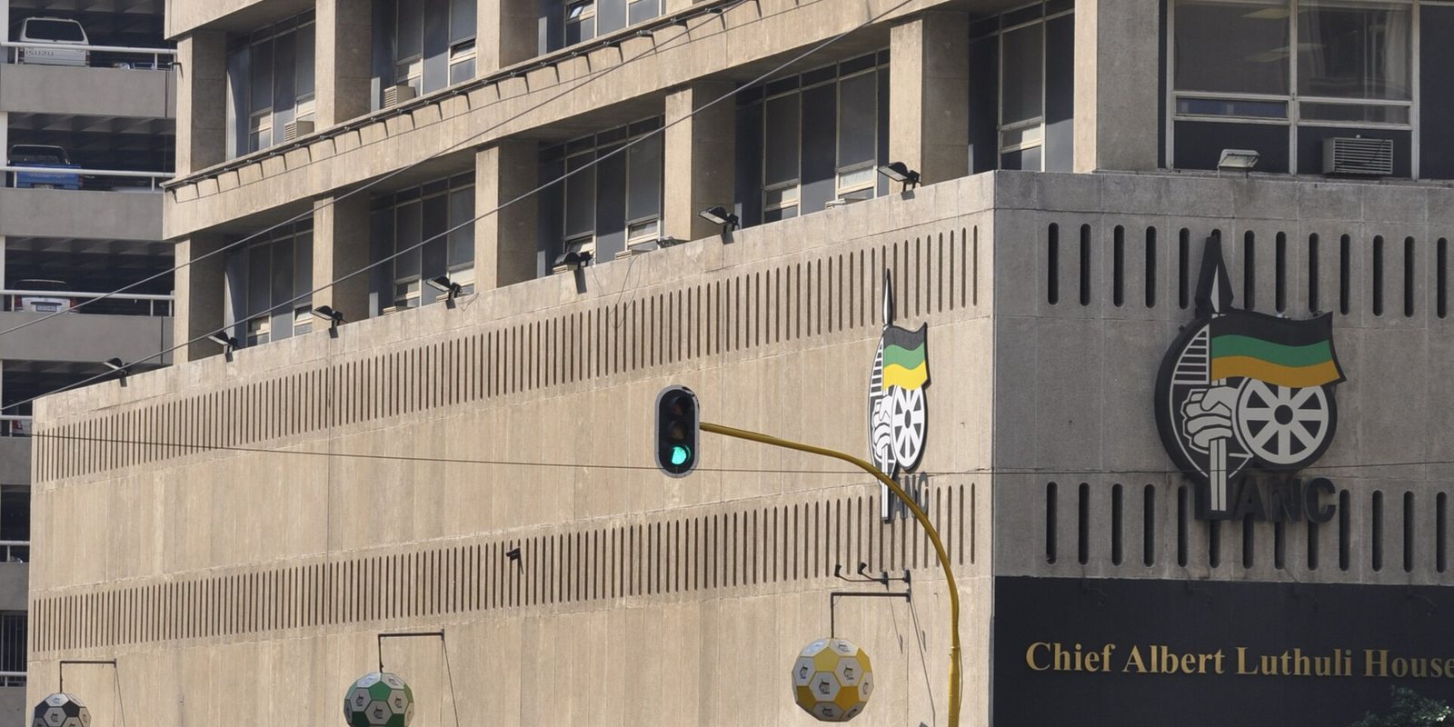 The ANC's head office, Chief Albert Luthuli House, on a Johannesburg street