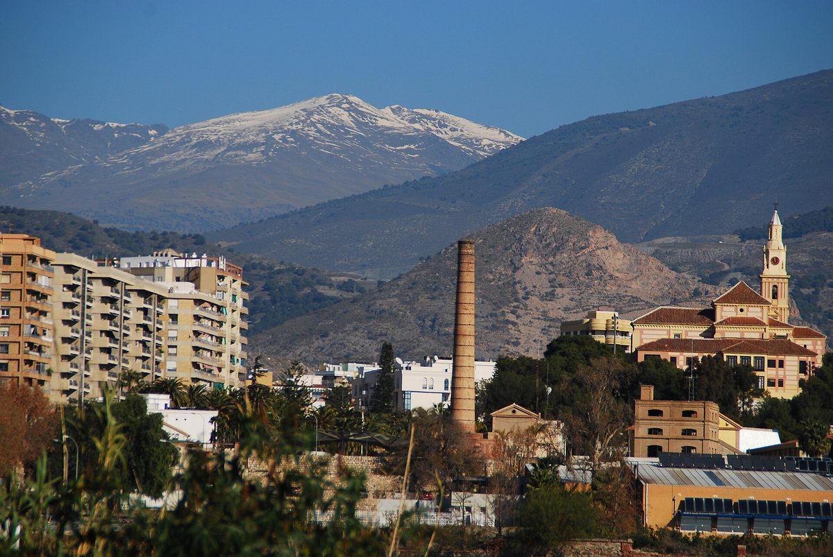 Motril with the mountains of Granada behind it
