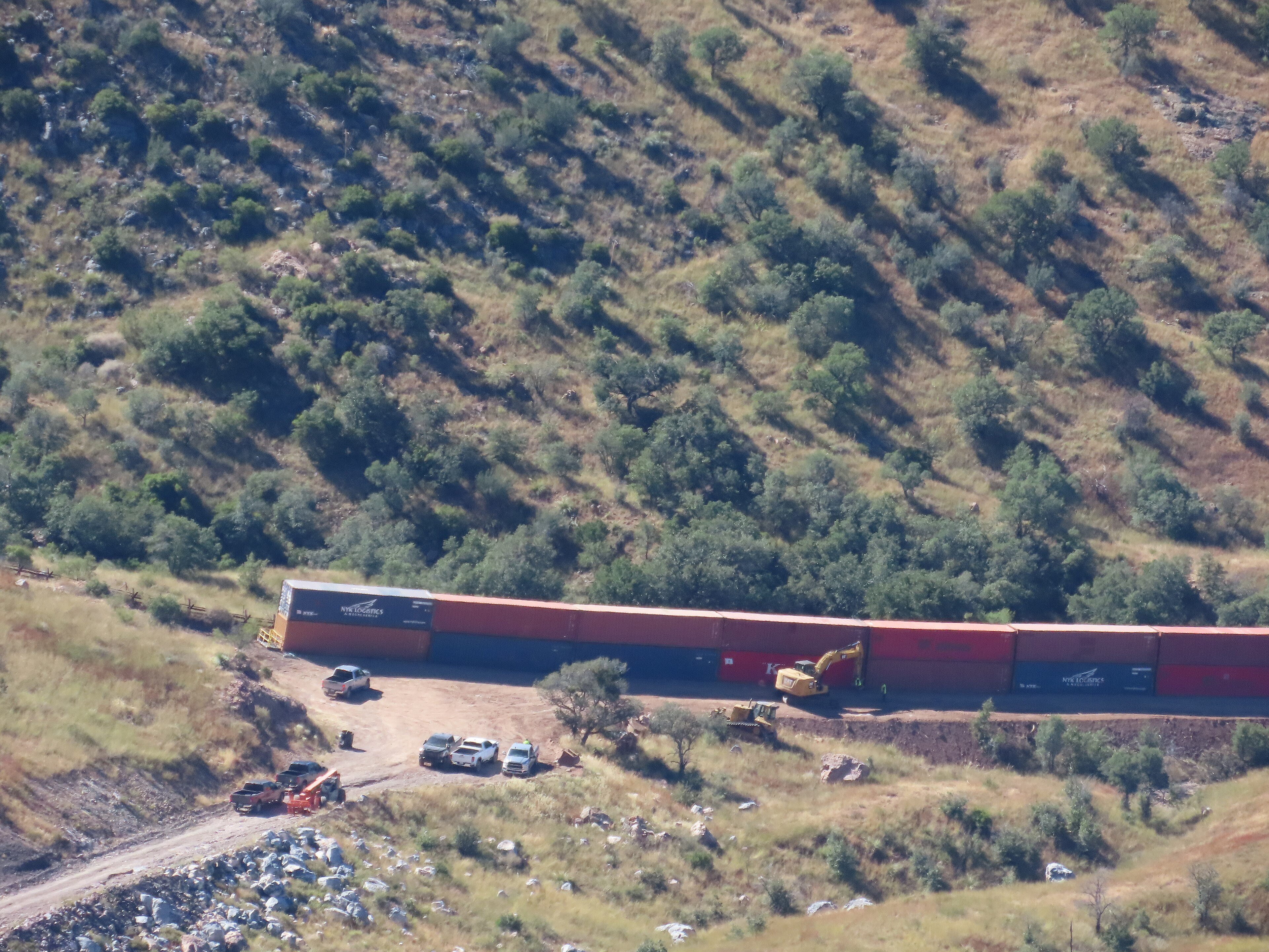 A border wall going up in Cochise County, Arizona