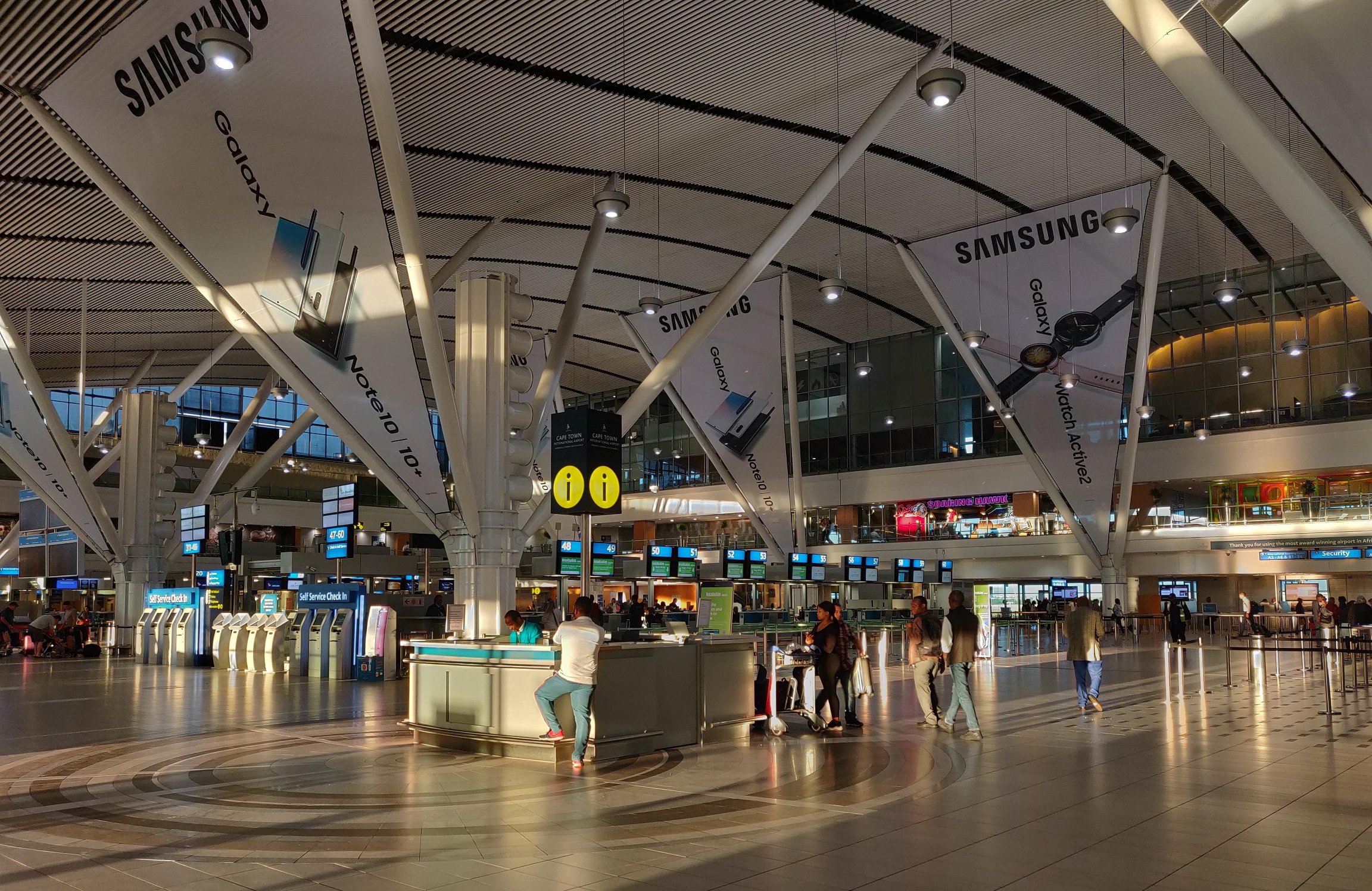 Departures area at Cape Town International Airport