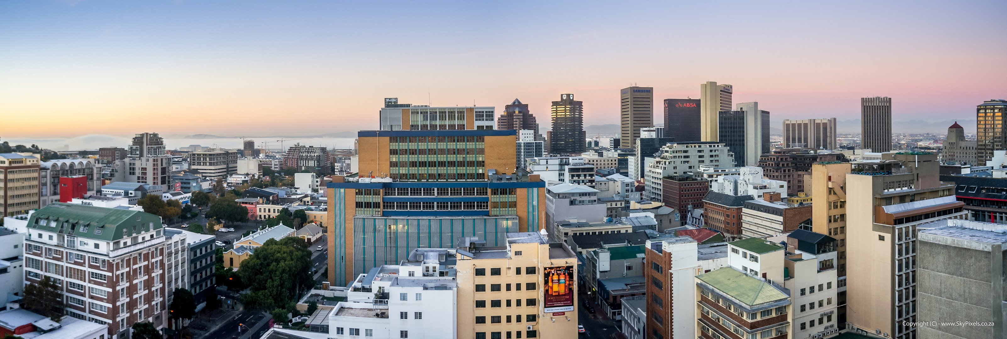 Cape Town's city centre skyline at dusk