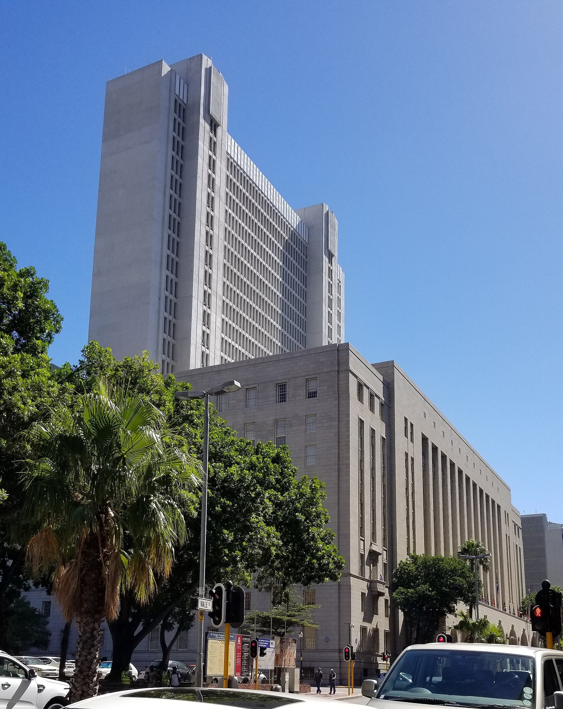 The Western Cape Provincial Parliament building on Wale Street, Cape Town