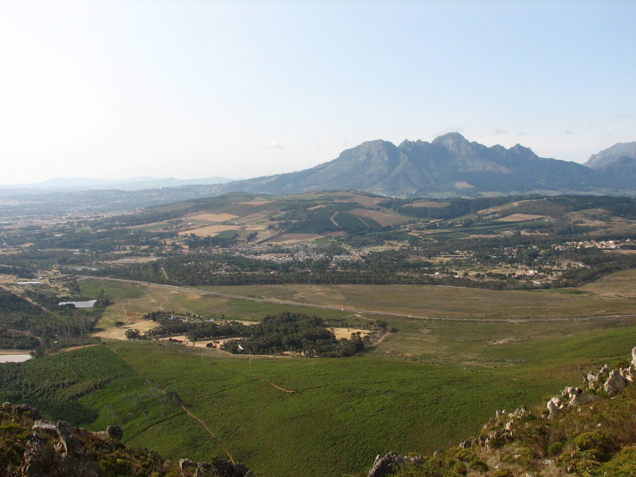 Somerset West seen from Sir Lowry's Pass