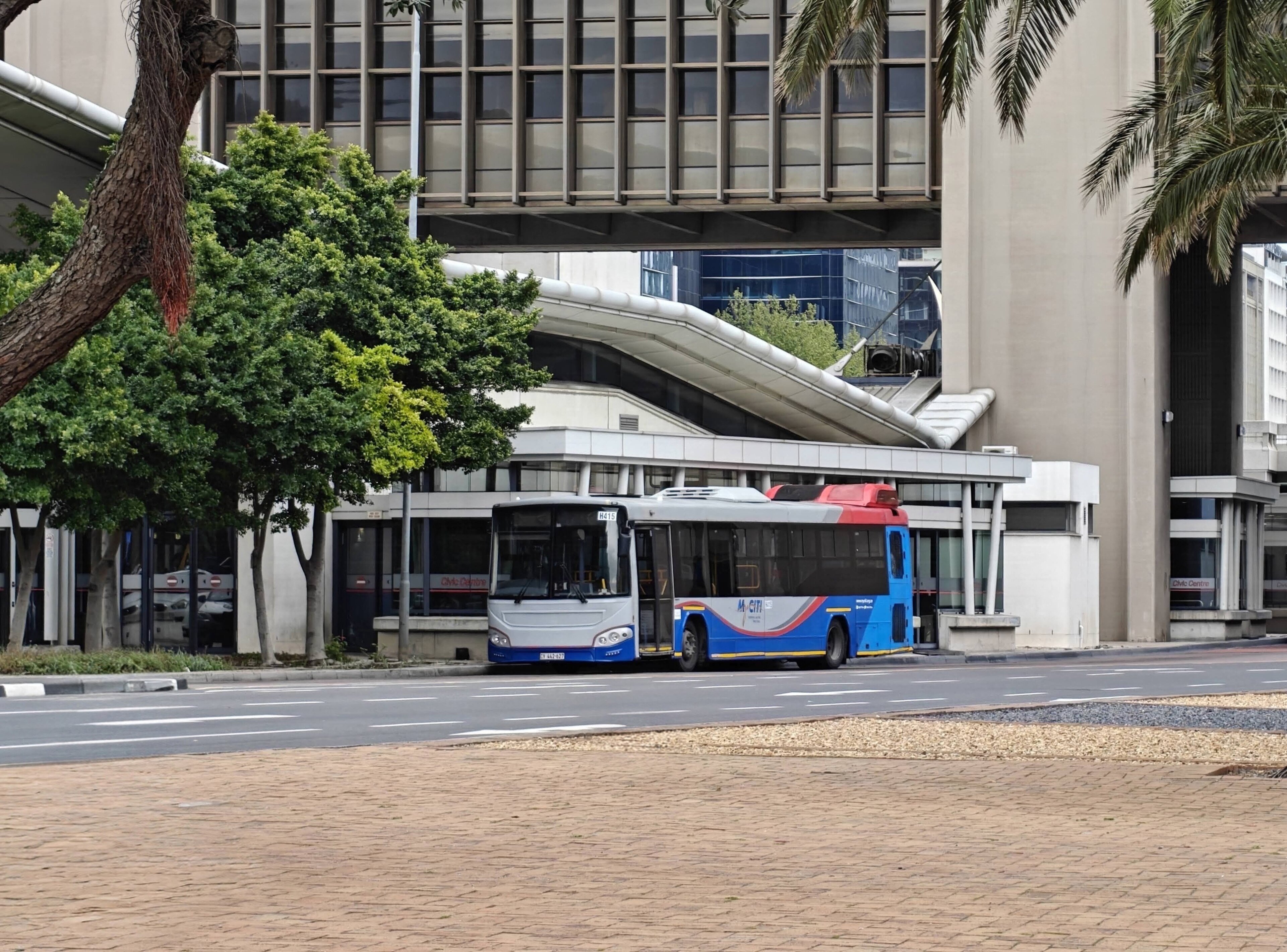 A MyCiTi bus at the Civic Centre station in central Cape Town