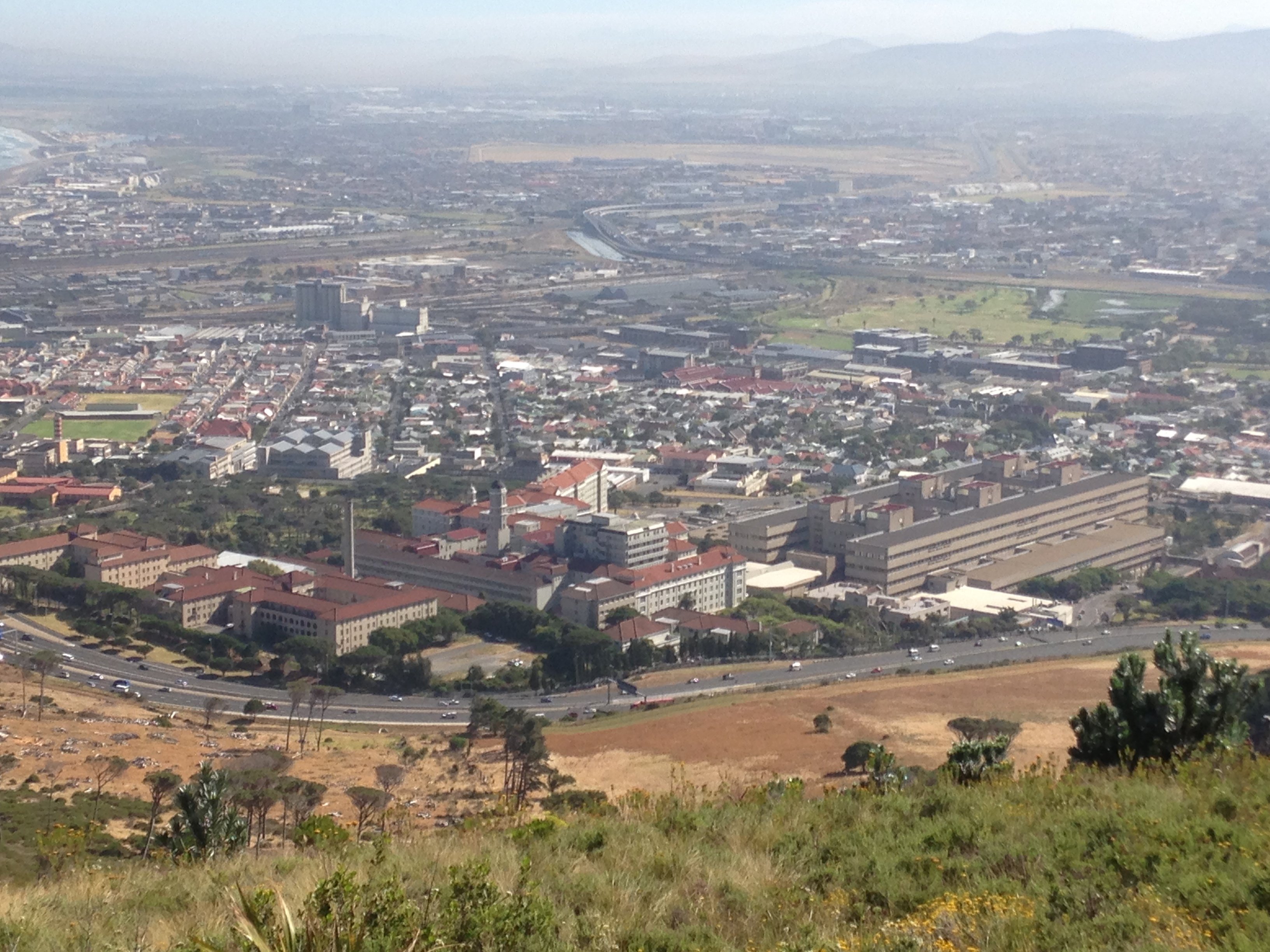 Aerial view of Groote Schuur Hospital, the Western Cape public hospital that performed the world's first human heart transplant