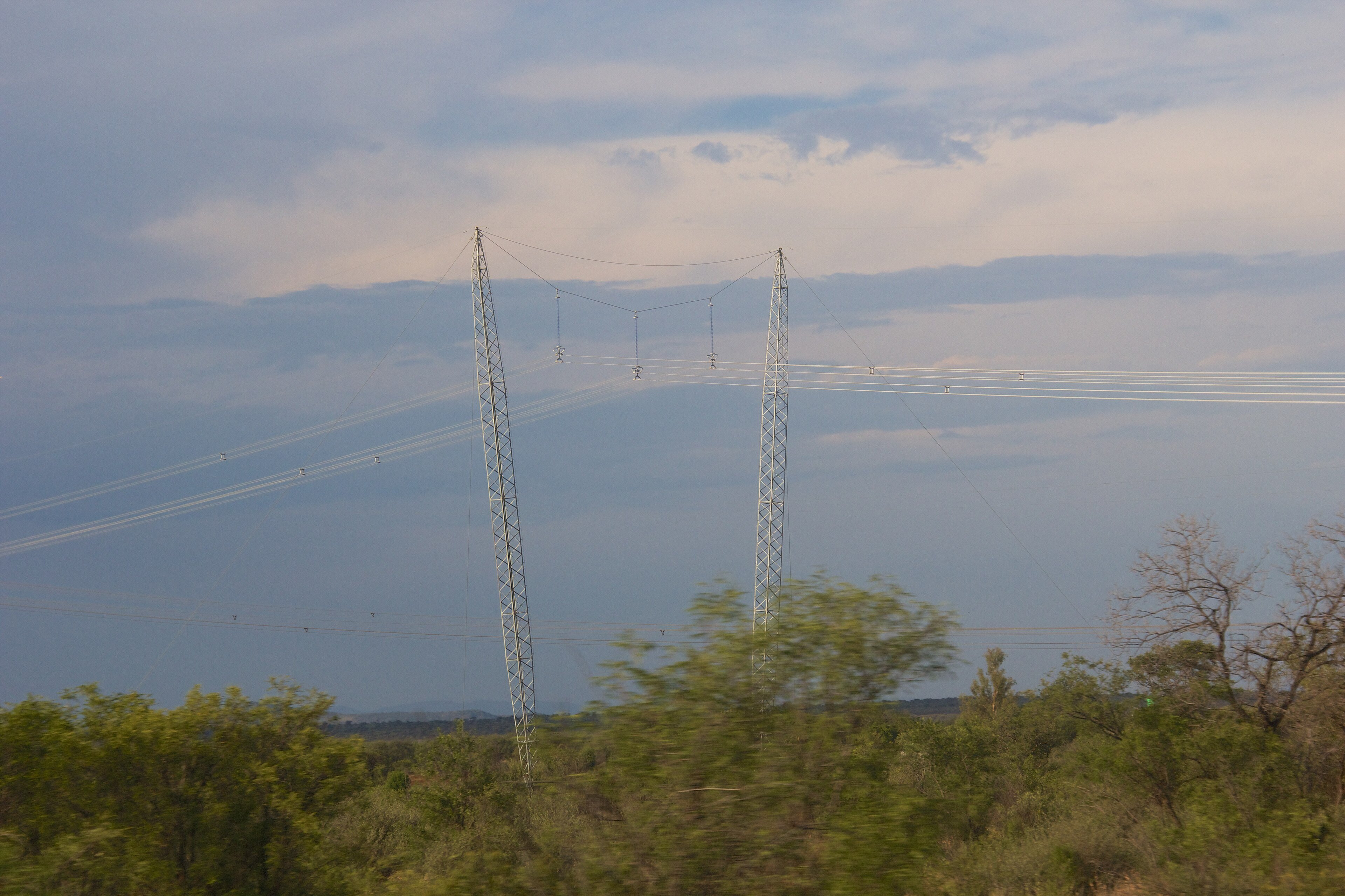 Power lines in South Africa