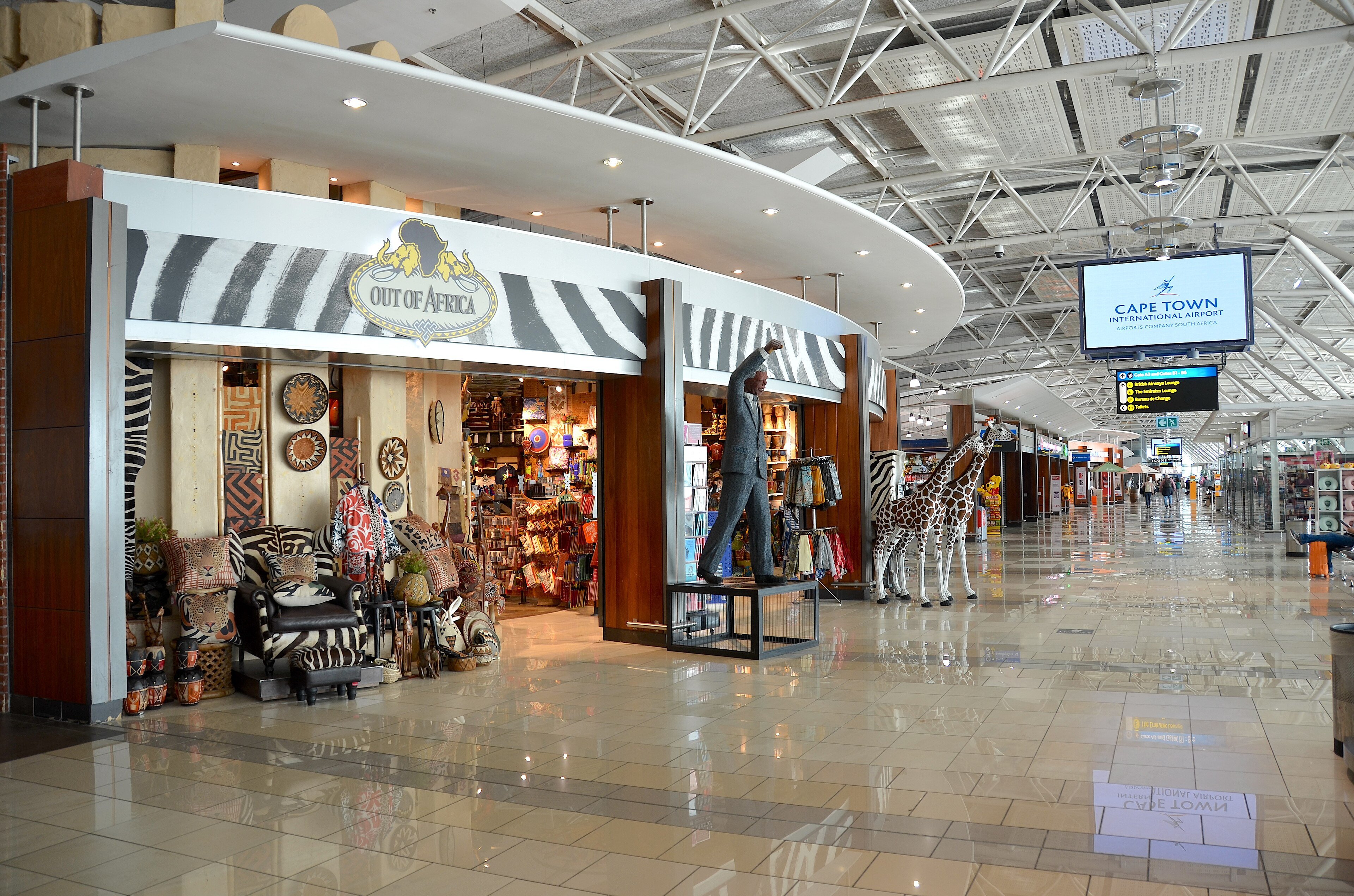 International departures at Cape Town International Airport, where touts target arriving tourists