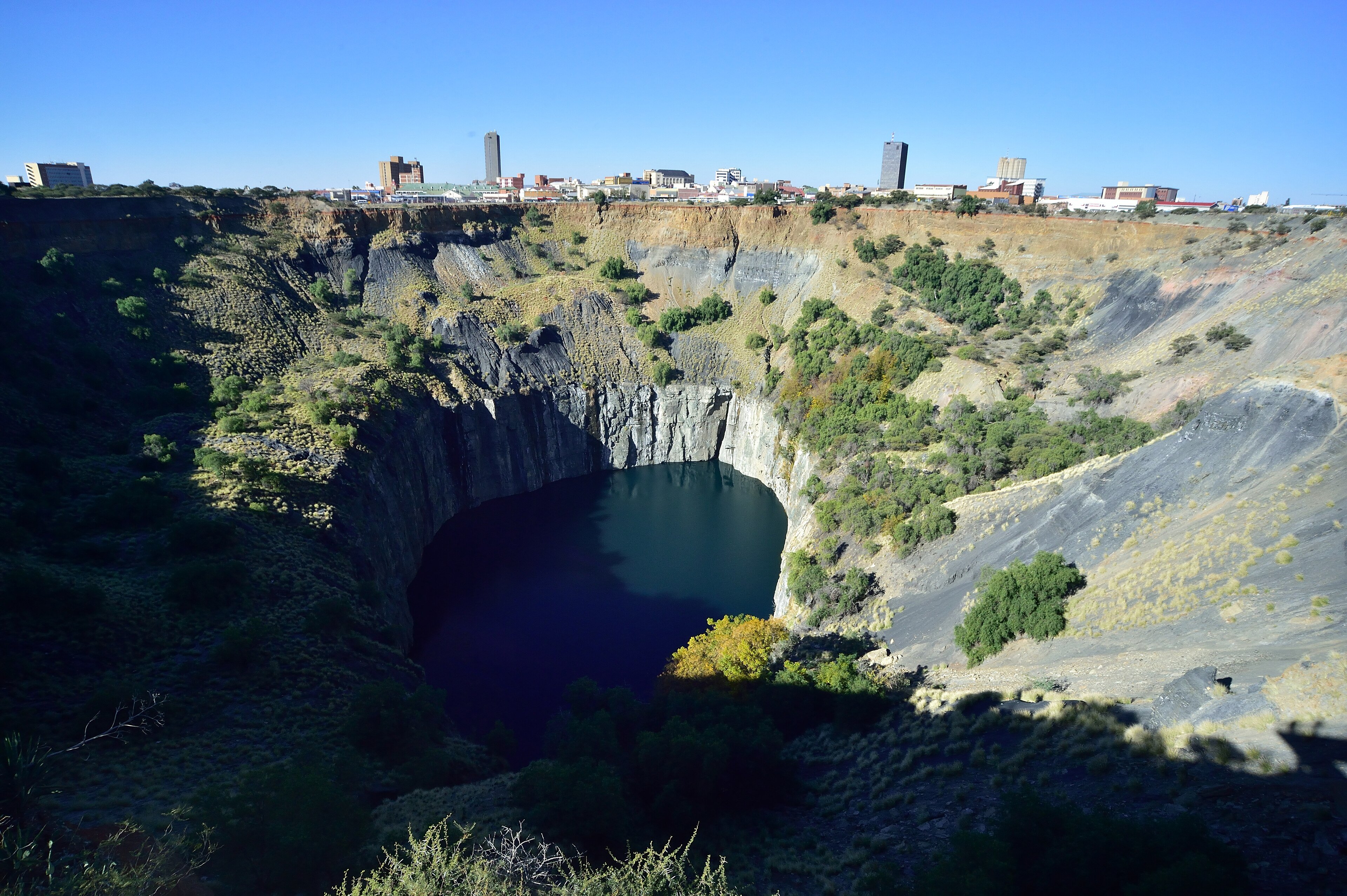 The Big Hole in Kimberley, South Africa, the giant open pit where De Beers began