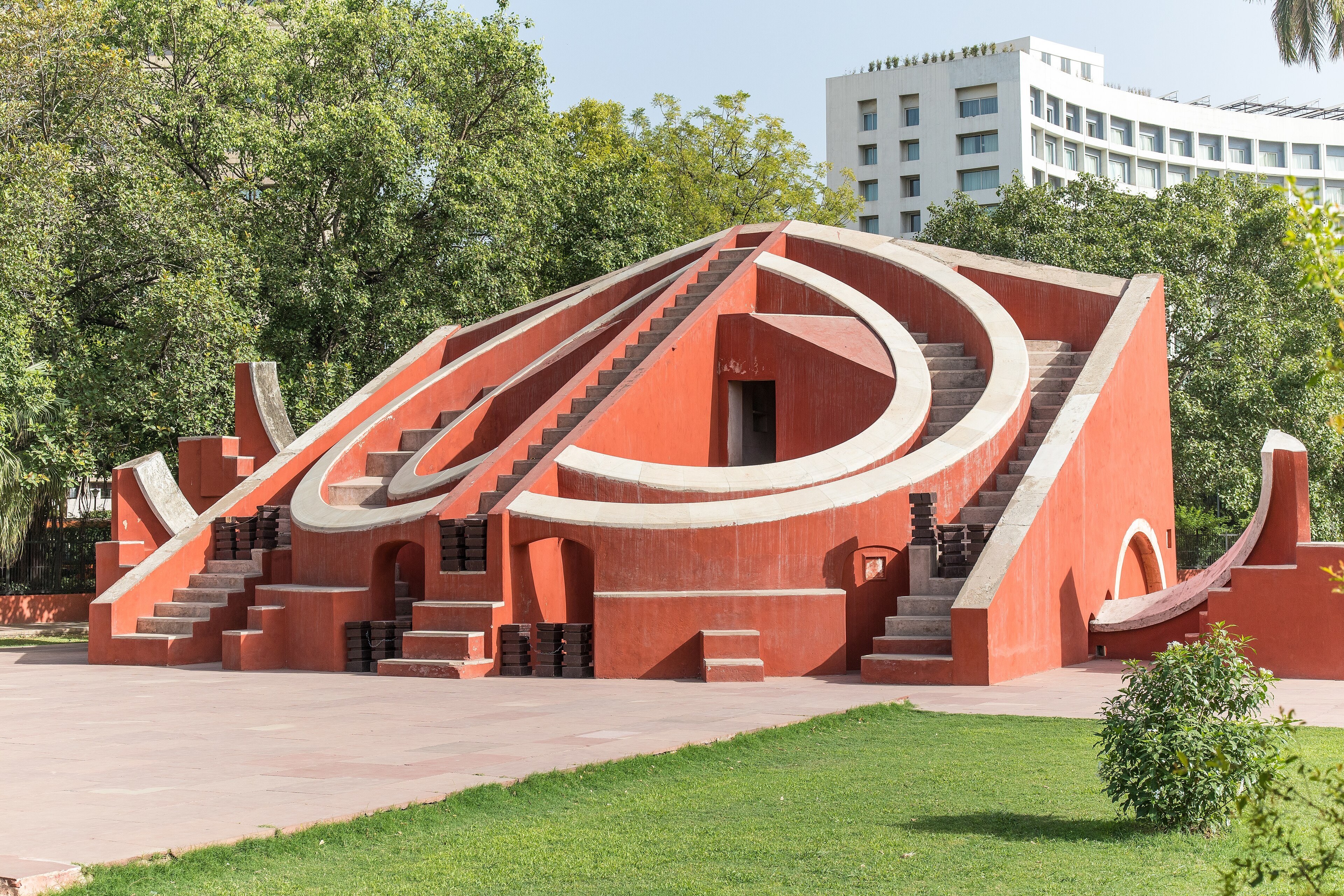 The Jantar Mantar stone observatory in central Delhi, India's traditional protest ground