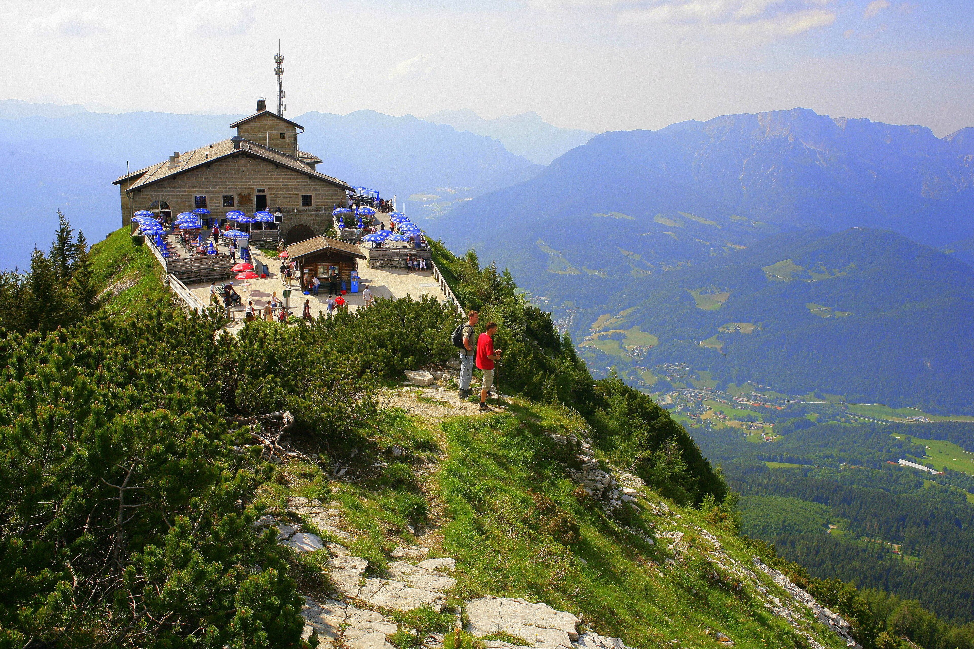 Front view of the Kehlsteinhaus, the stone mountain restaurant built in 1938