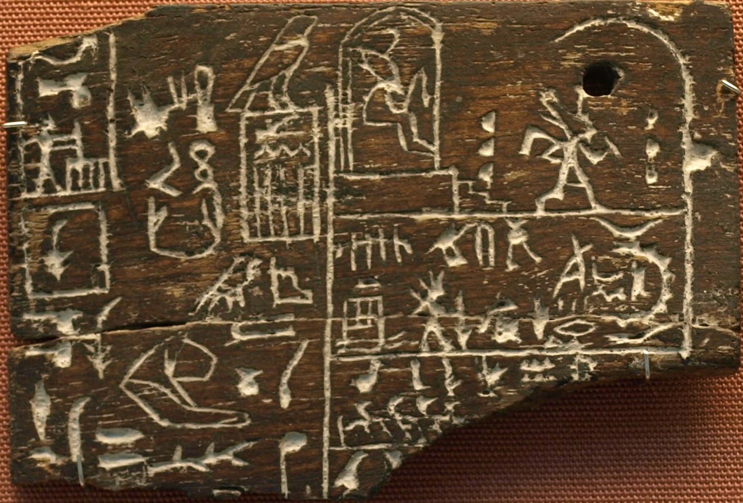 Ebony label from the tomb of King Den at Abydos