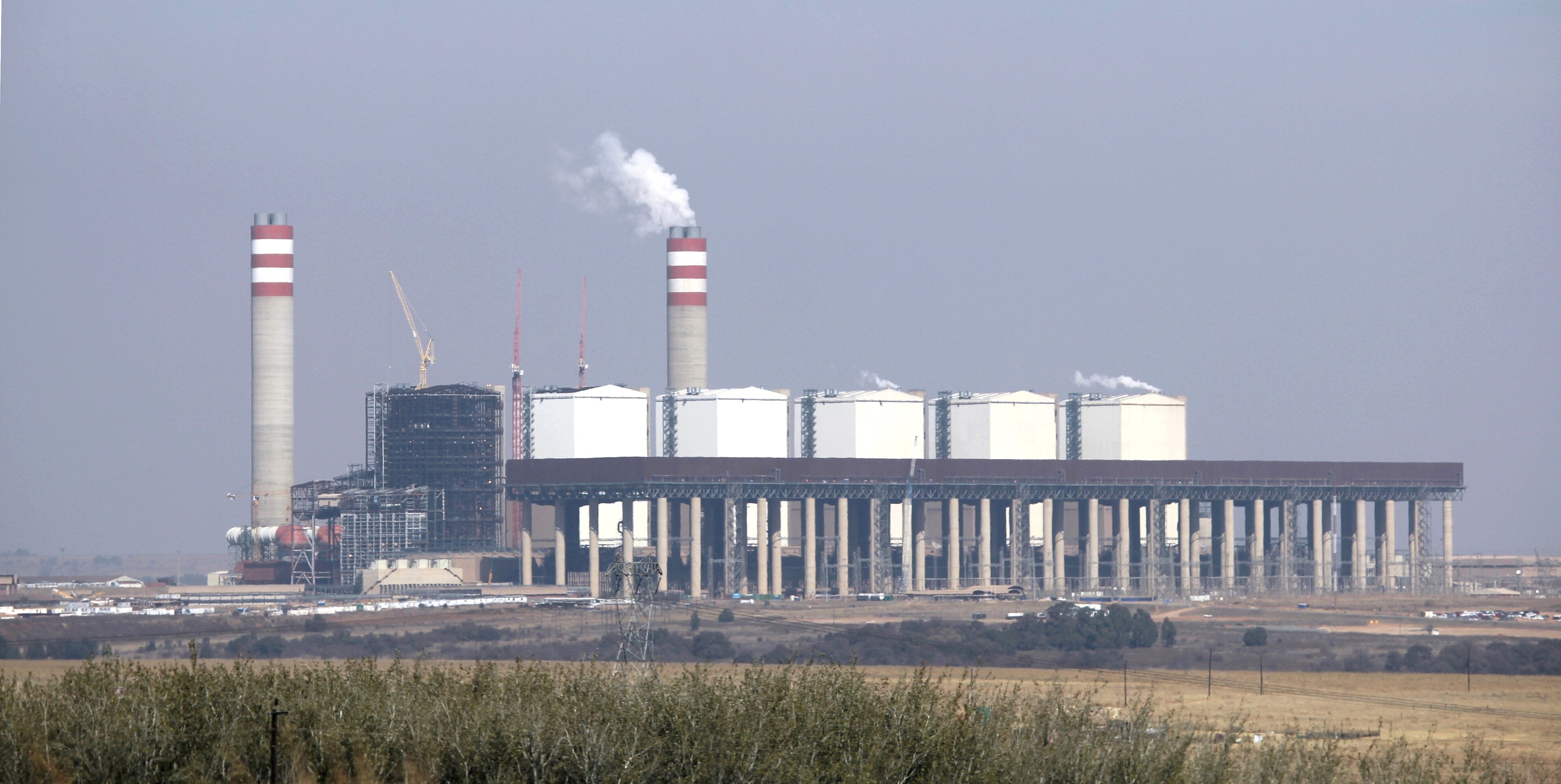 Kusile power station in Mpumalanga seen from the N4 freeway
