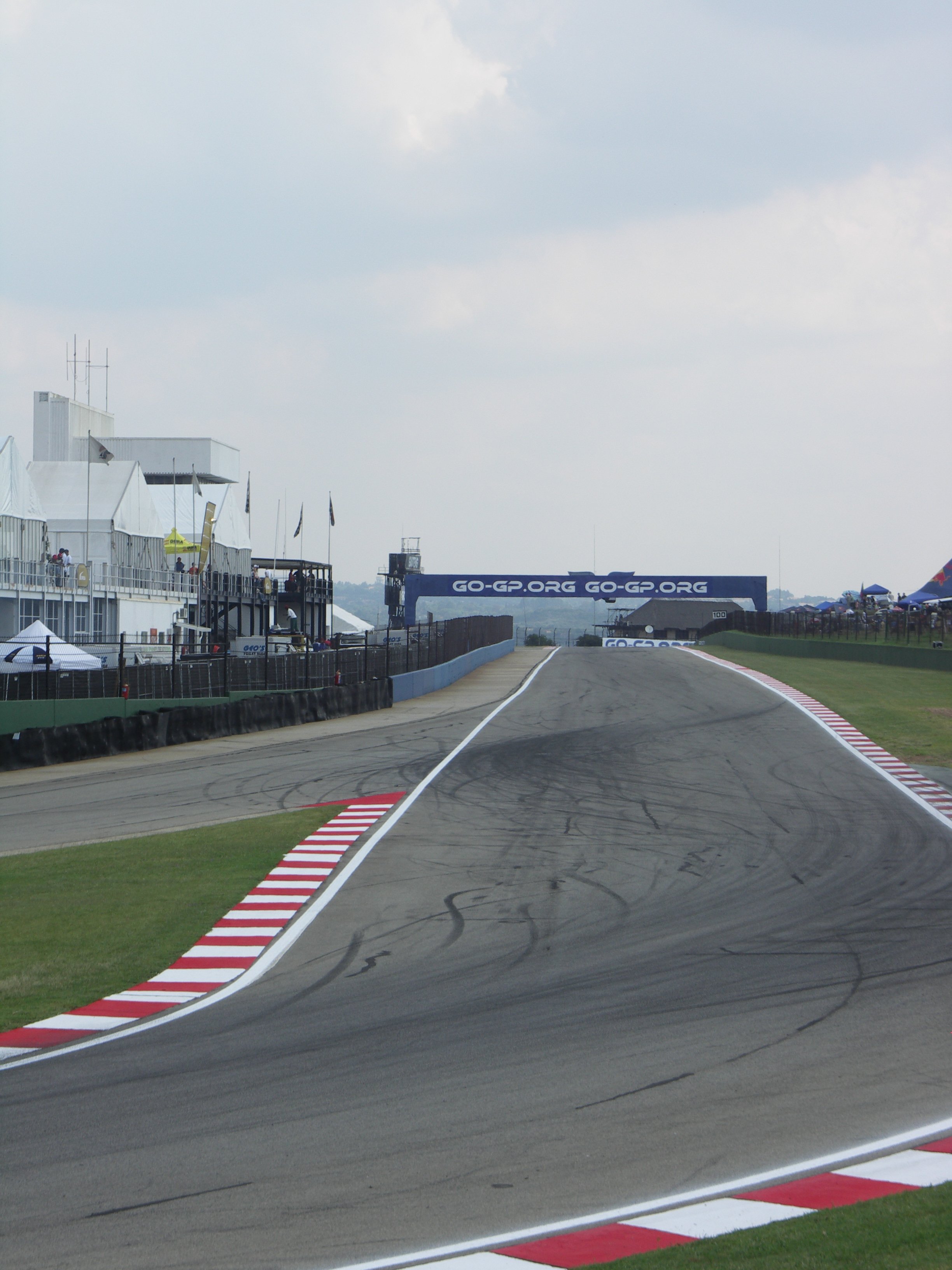 The straight between corners 3 and 4 at Kyalami