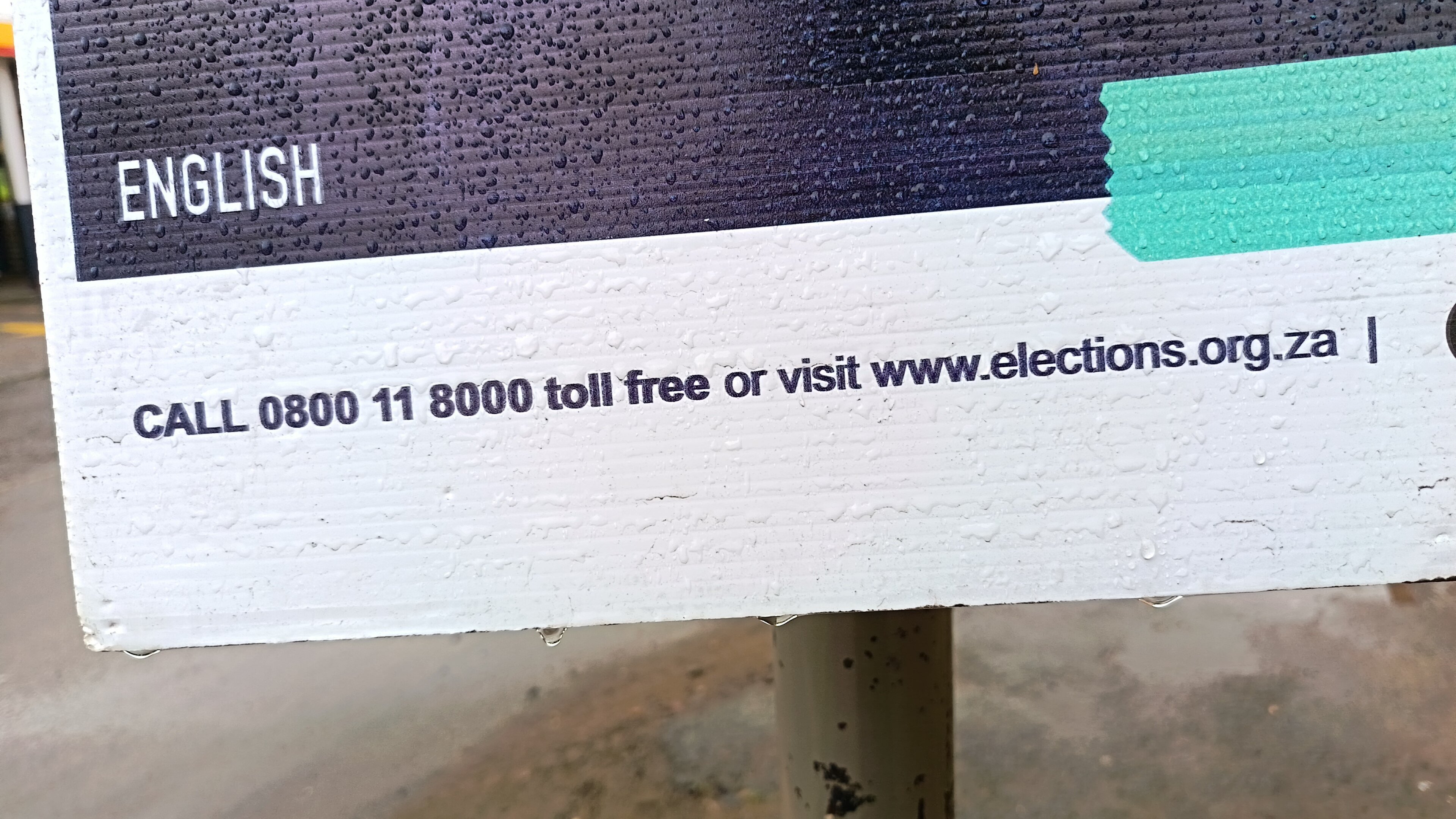 IEC posters for the 2026 local government elections in Mamafubedu, Free State