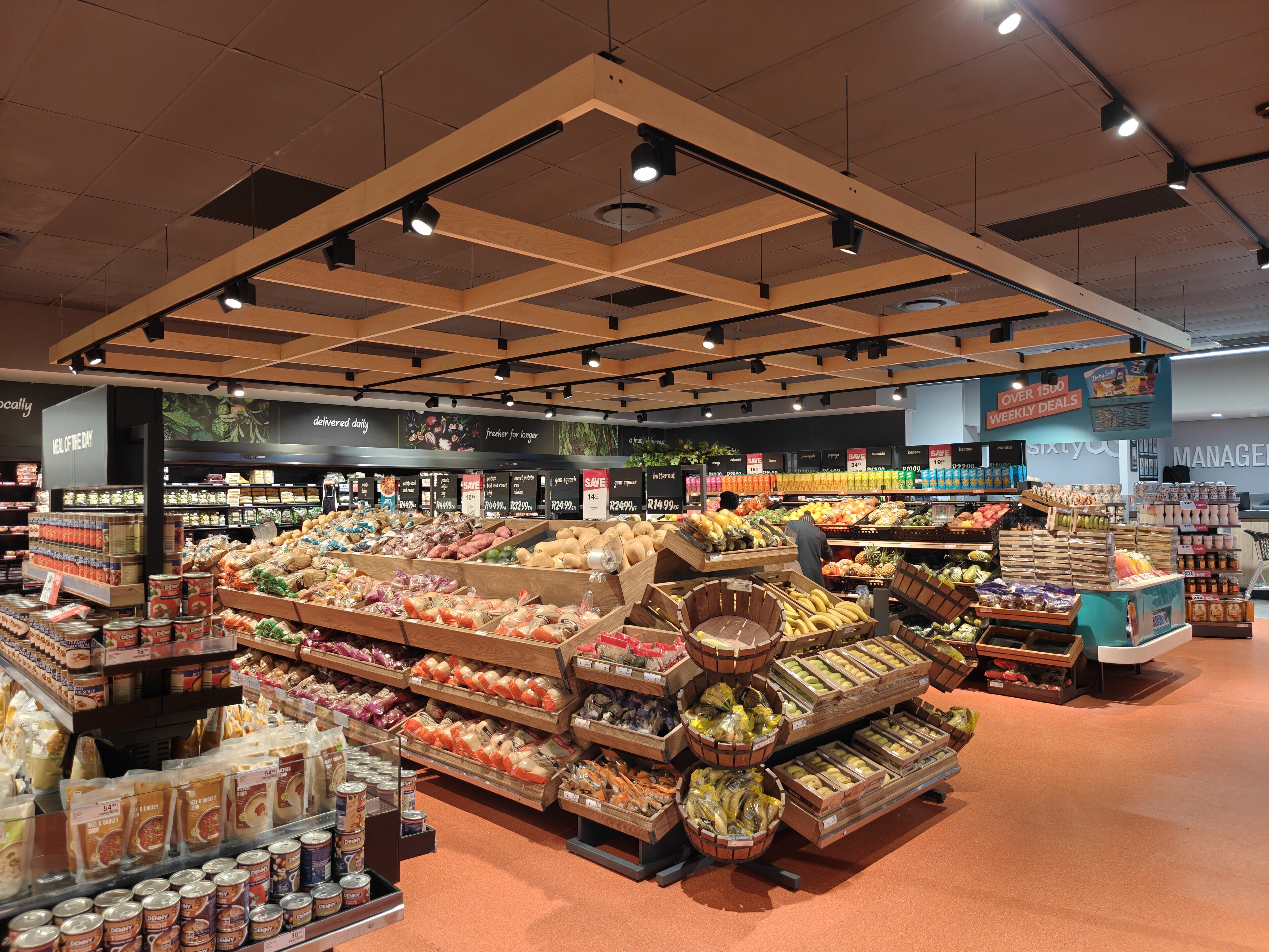 The fresh produce section of a Checkers supermarket in Cape Town