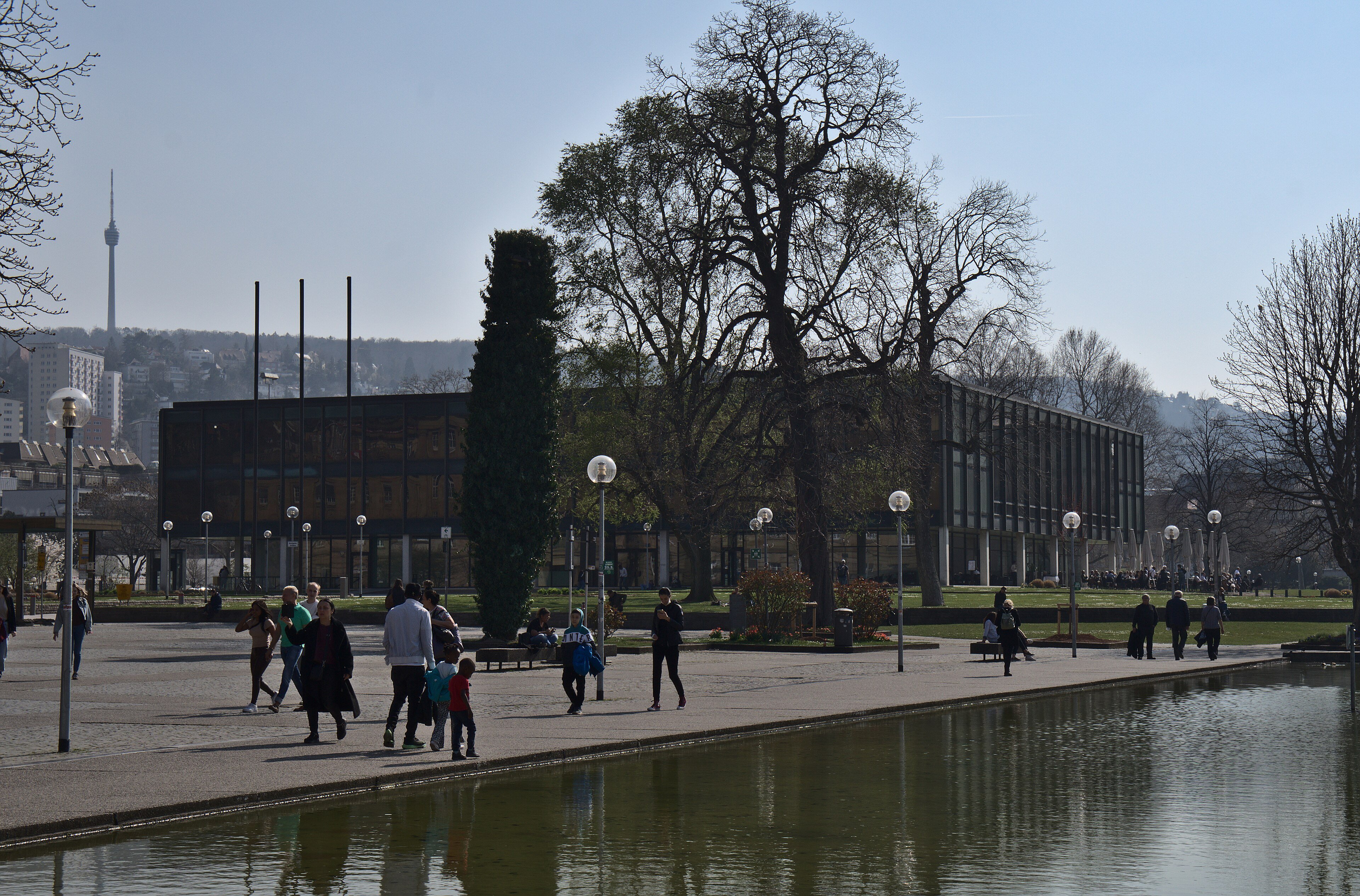 The glass and steel state parliament building of Baden-Württemberg in Stuttgart