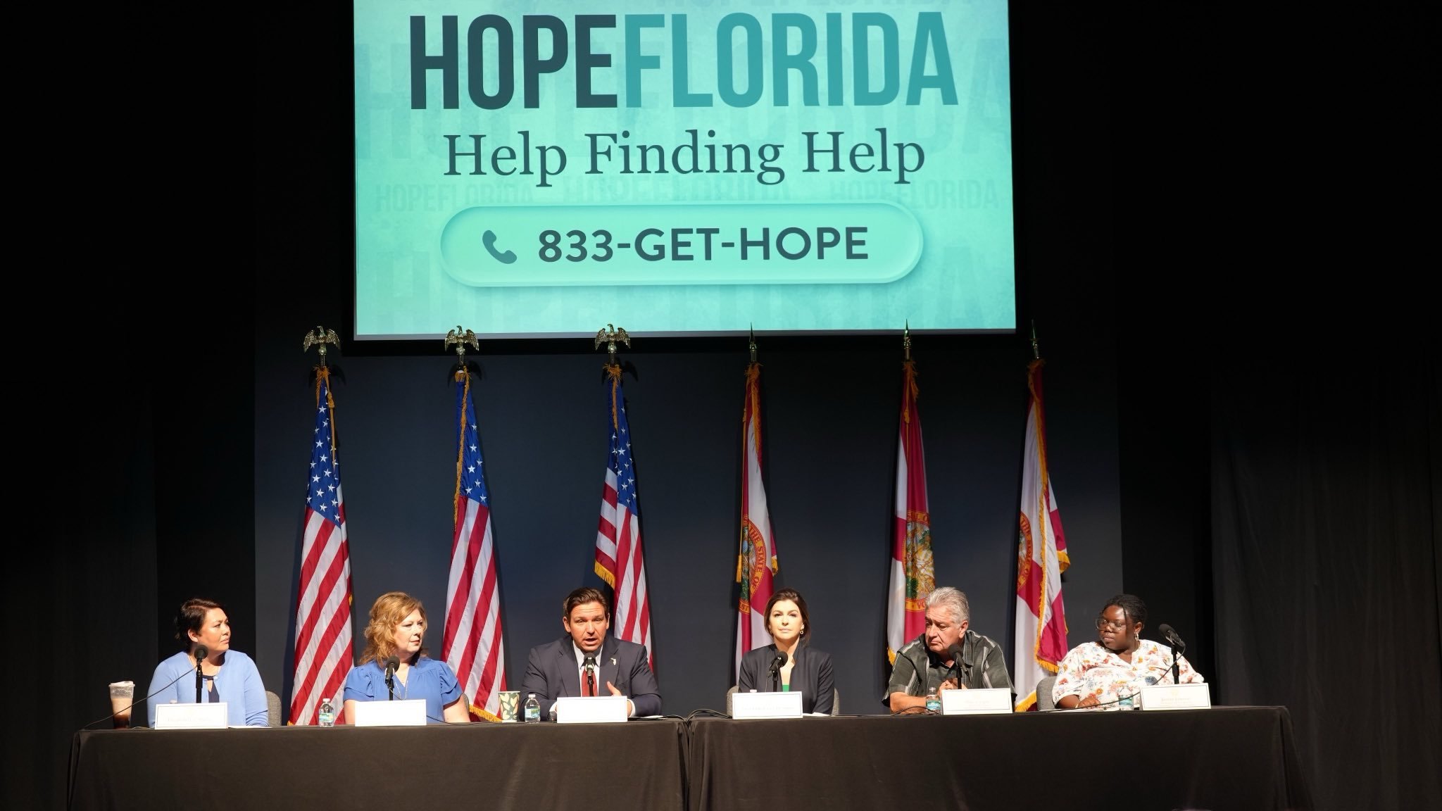 Governor Ron DeSantis and First Lady Casey DeSantis at a Hope Florida event