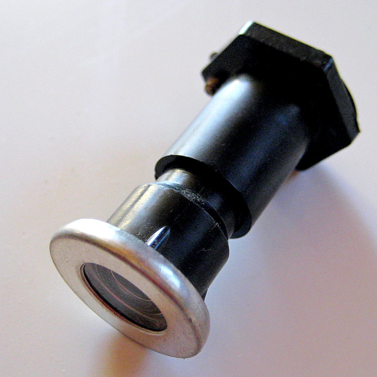 A peephole in a front door