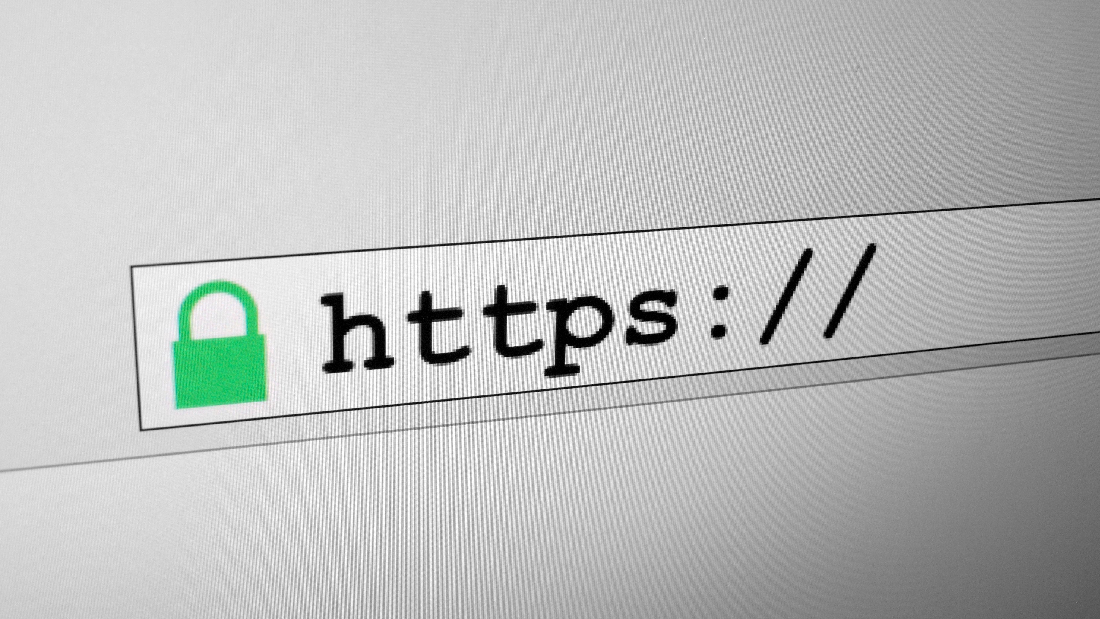 The padlock and https in a web browser's address bar