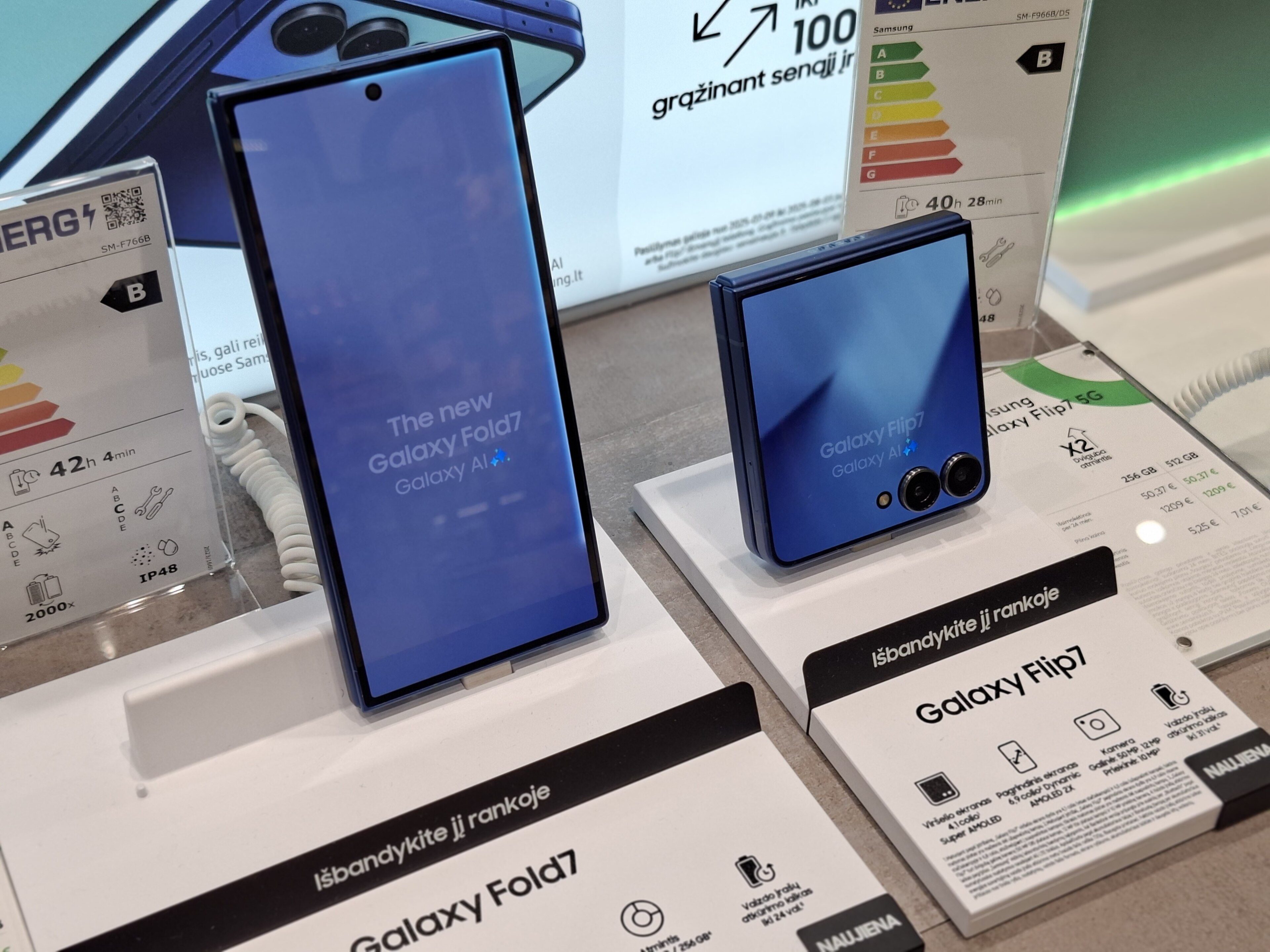 Samsung's Galaxy Z Fold, one of the rival folding phones in the table above