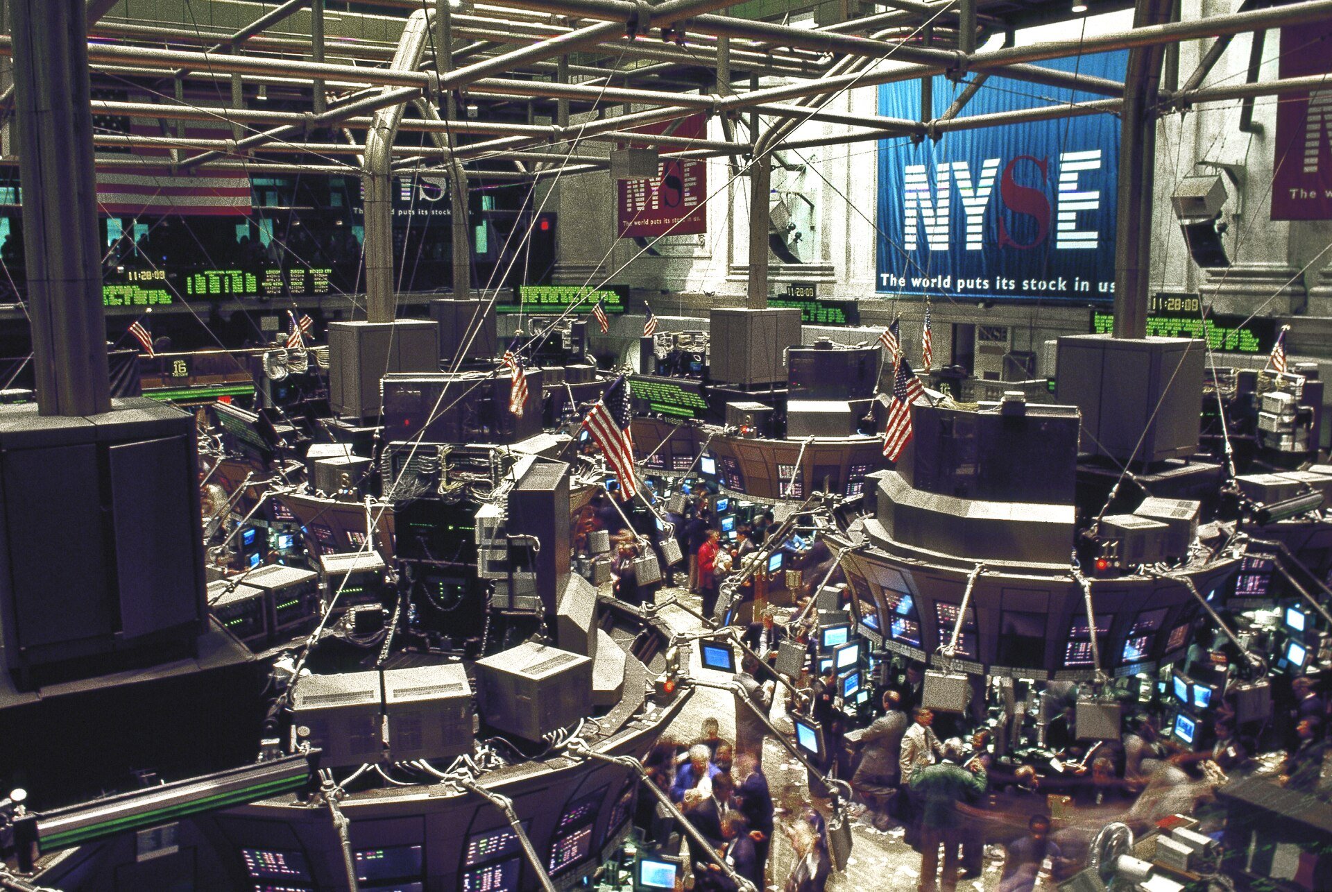 Traders on the floor of the New York Stock Exchange