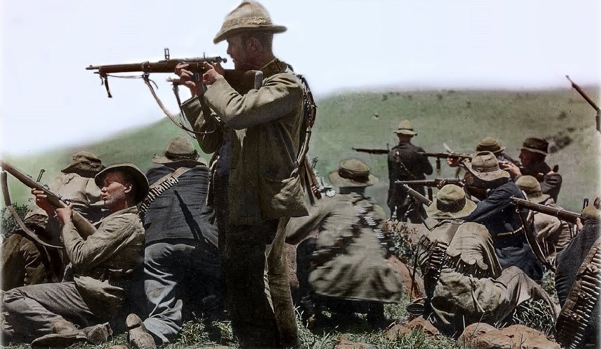 Boer fighters at the Battle of Colenso during the Second Boer War