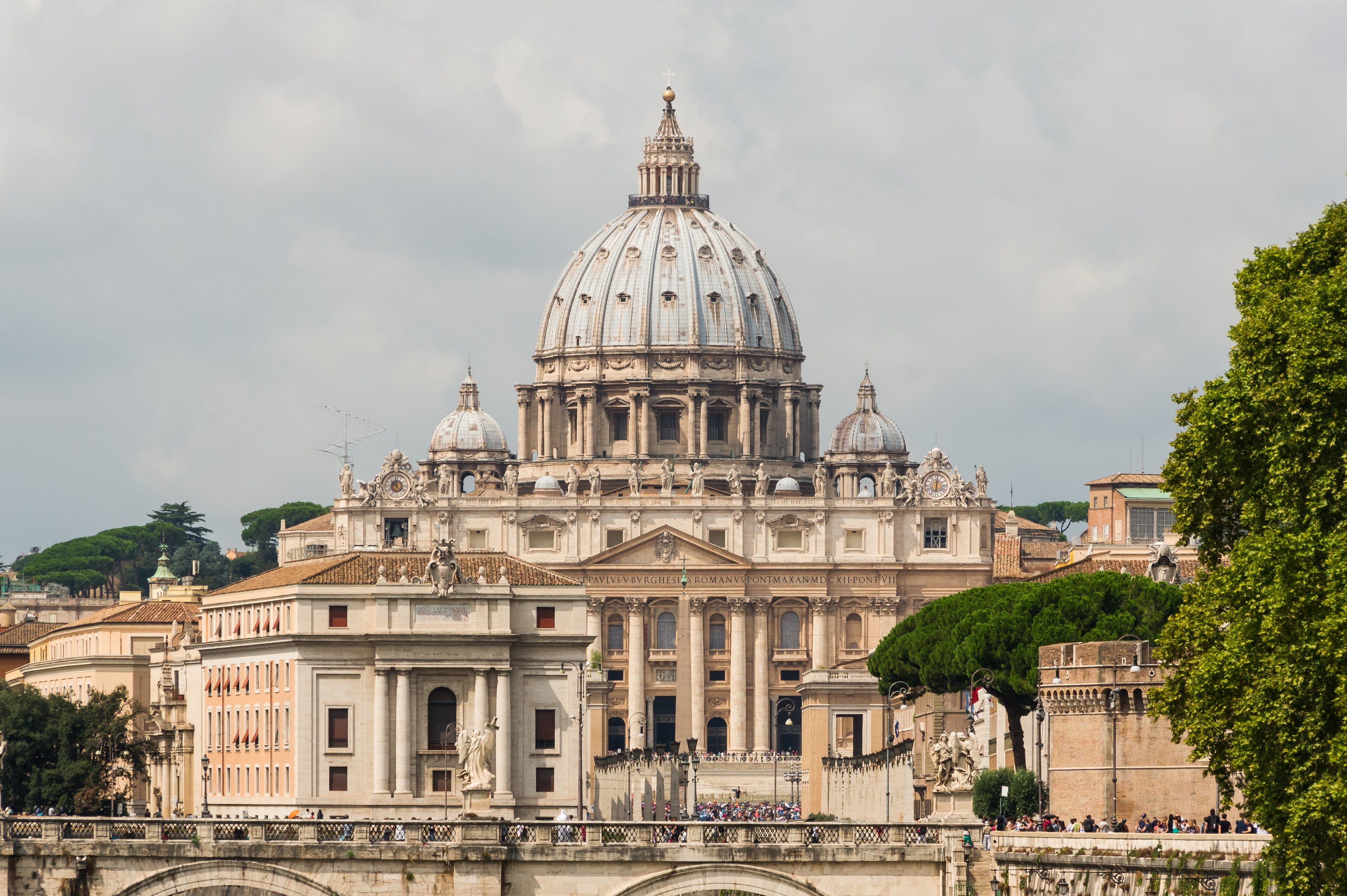 The facade of Saint Peter's Basilica in Rome