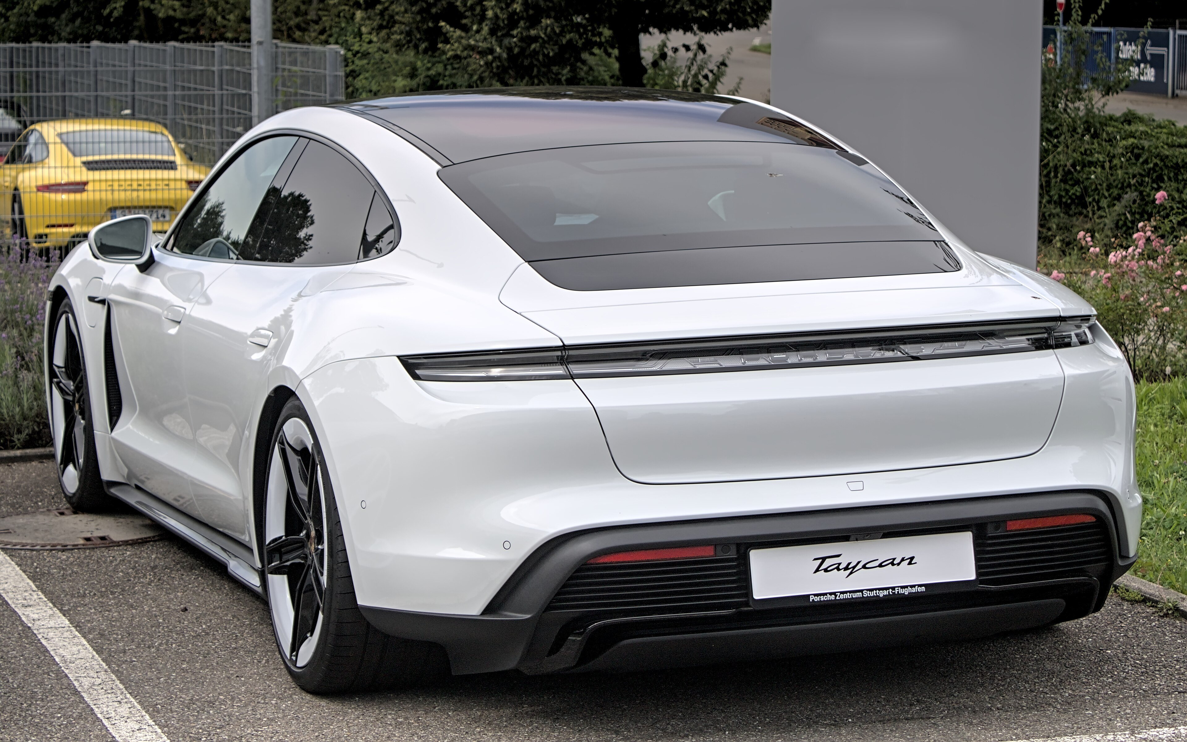 A 2024 Porsche Taycan electric sports saloon