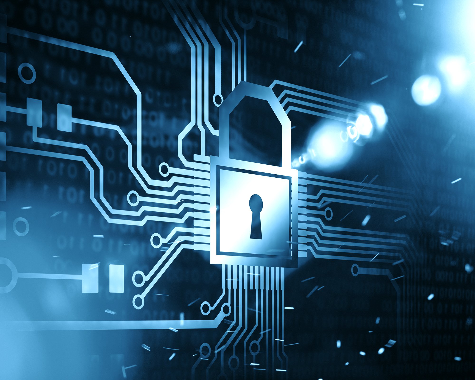 A padlock graphic for online security and privacy