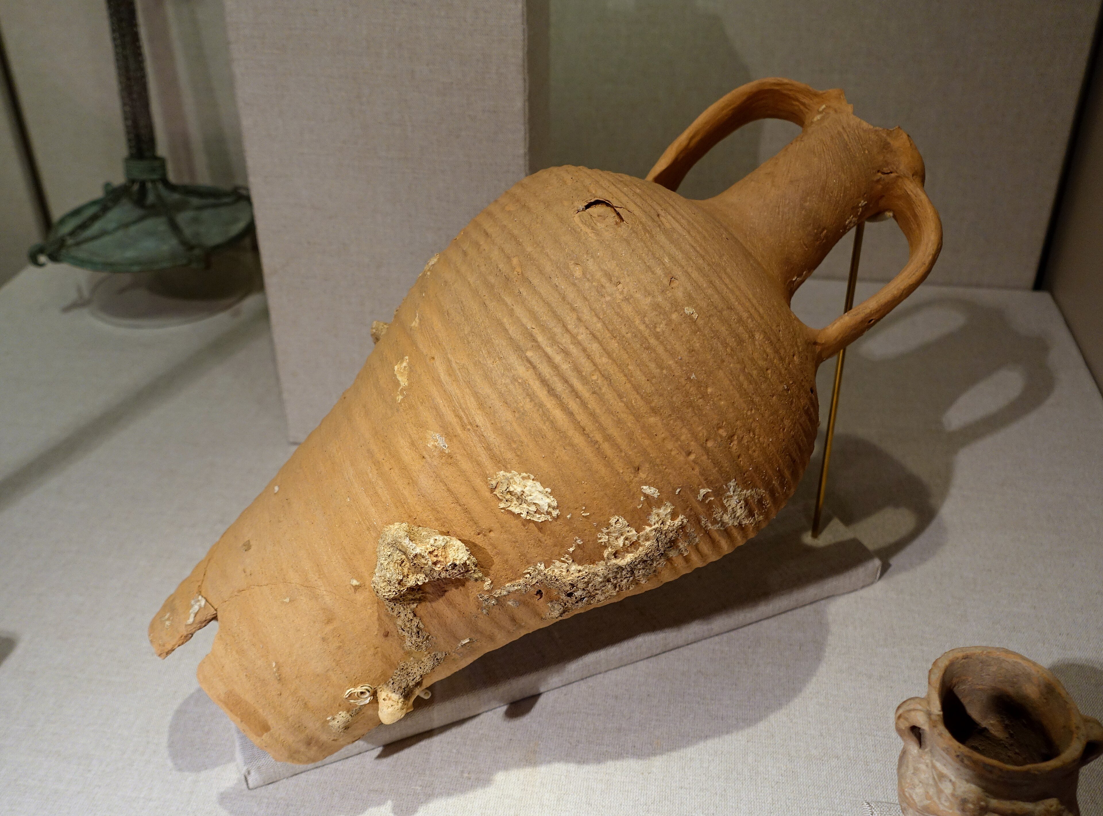 A Roman-era amphora raised from a shipwreck off Turkey