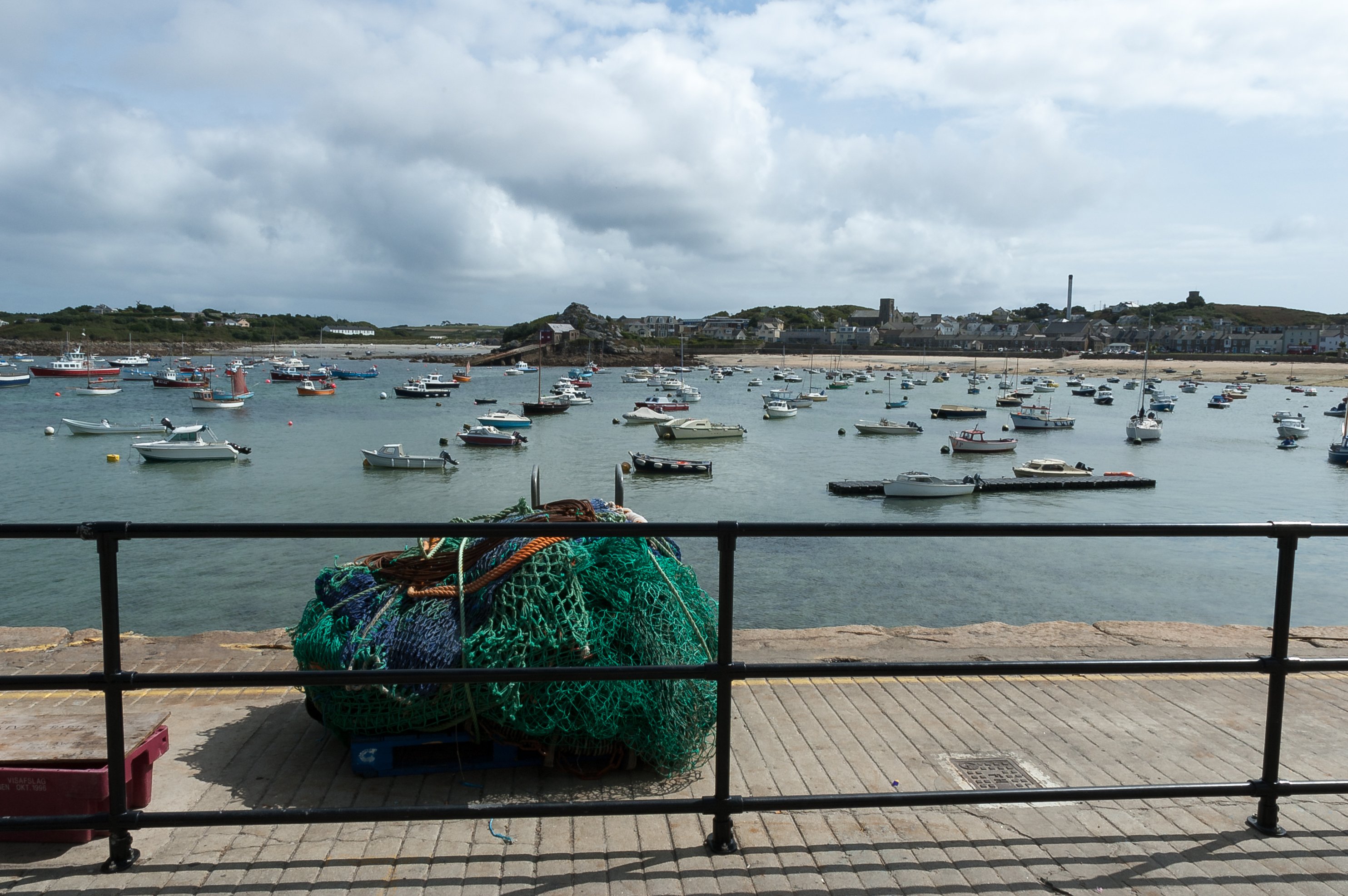 Hugh Town harbour on St Mary's in the Isles of Scilly