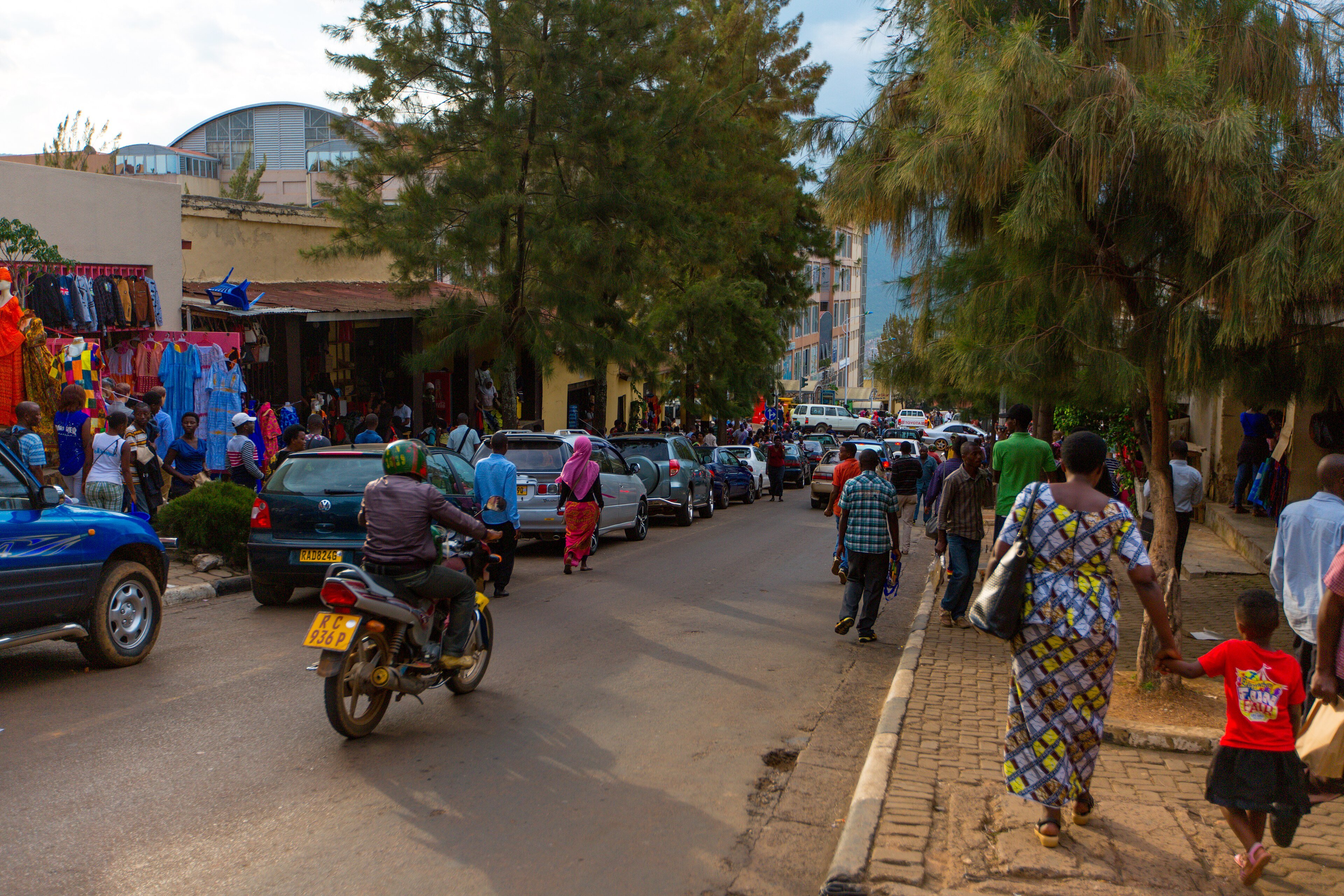 A street scene in central Kigali