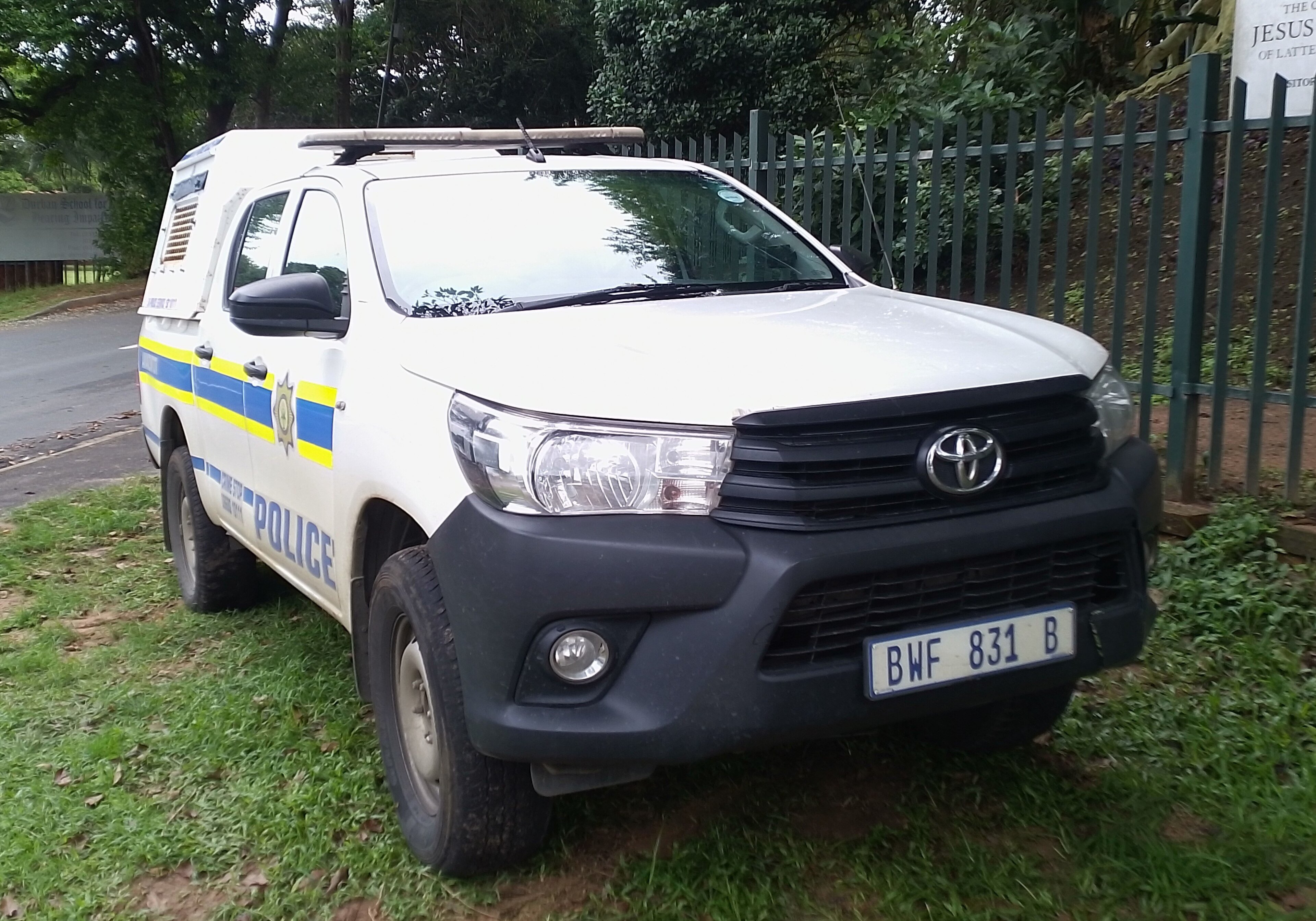 A South African Police Service Toyota Hilux