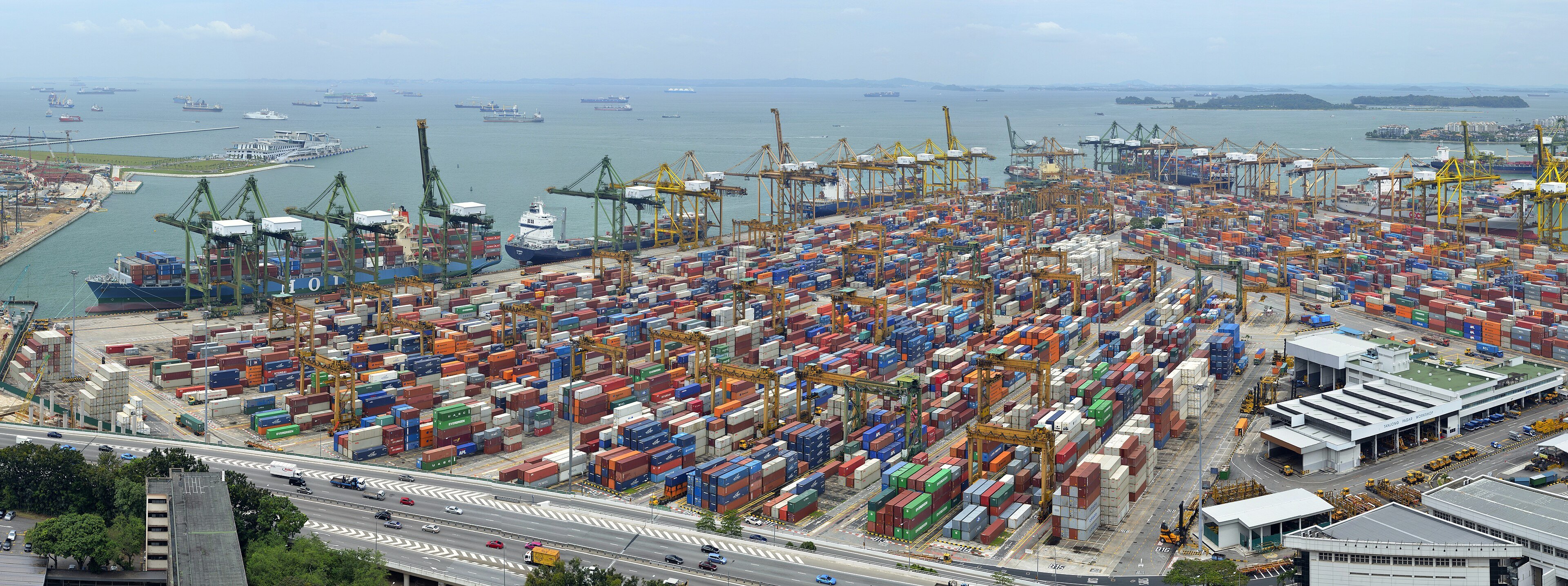 A container terminal in the Port of Singapore
