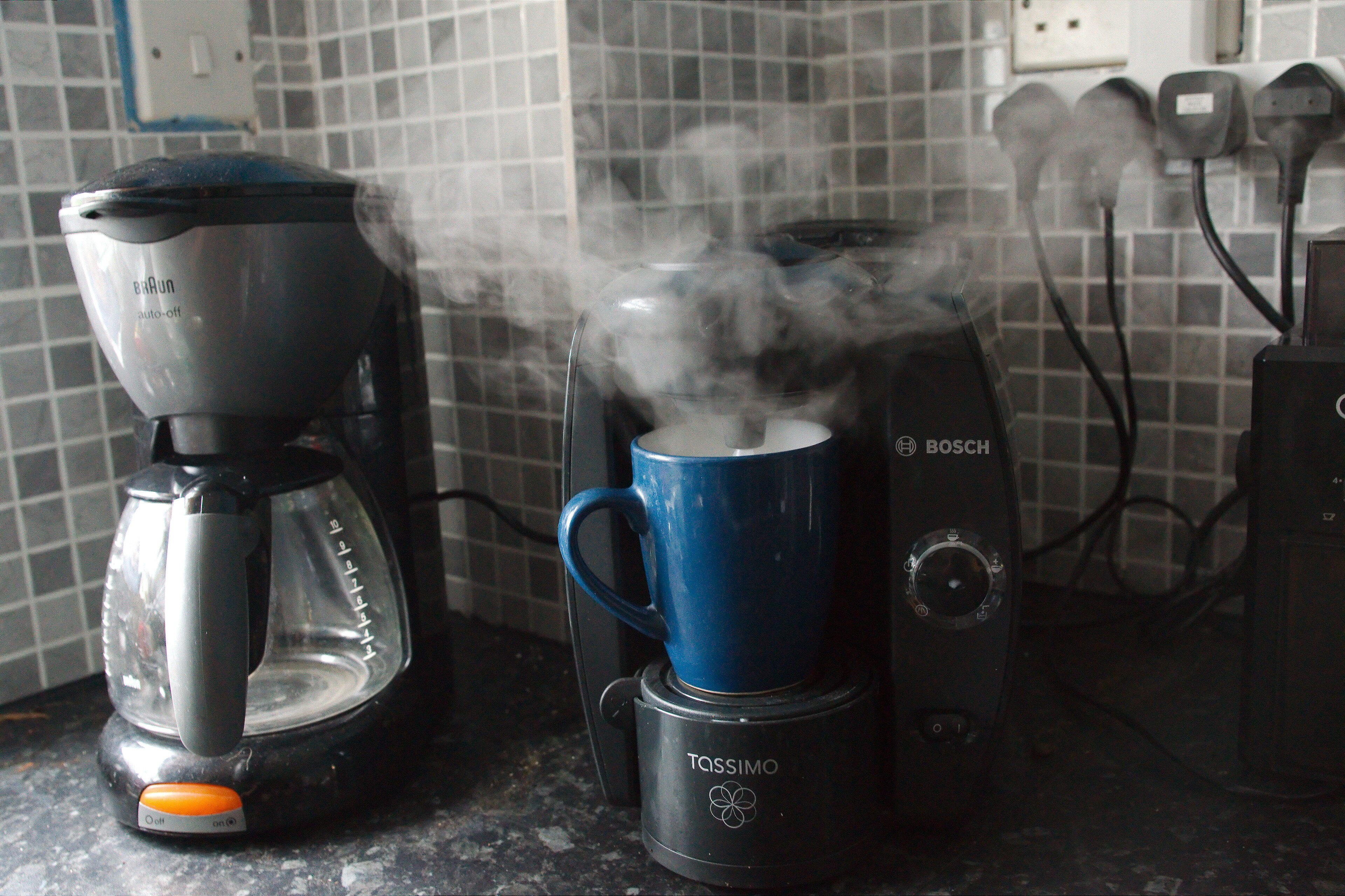 A coffee machine on a counter