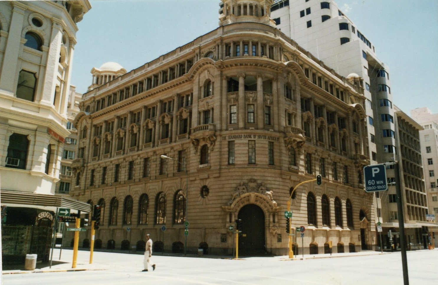 The Standard Bank building in central Johannesburg