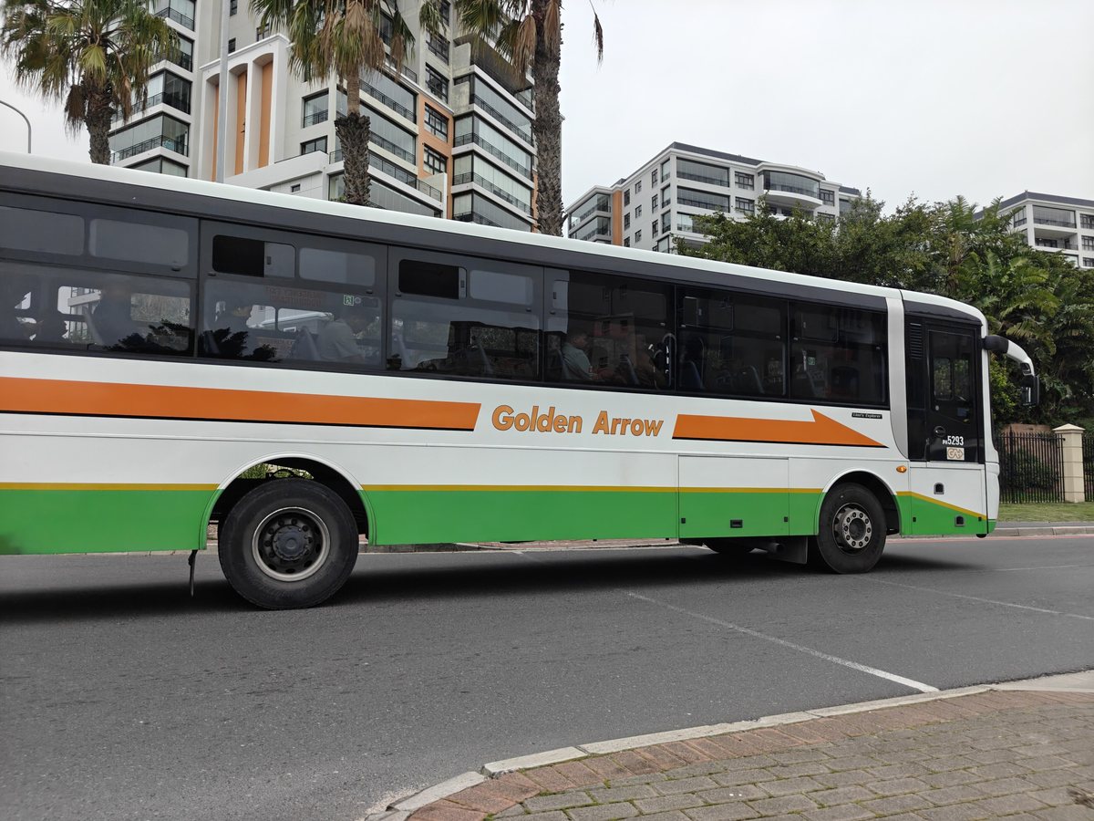 A Golden Arrow bus in Century City, Cape Town