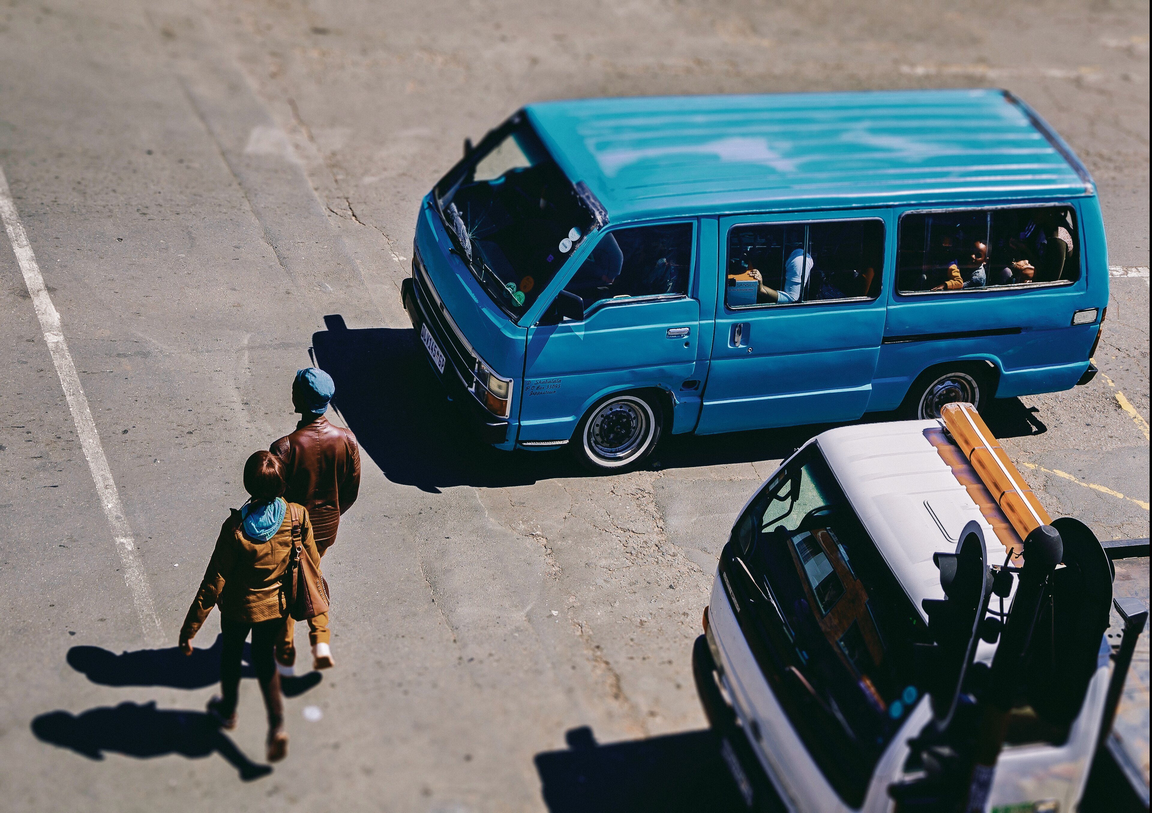 A minibus taxi in Maboneng, Johannesburg
