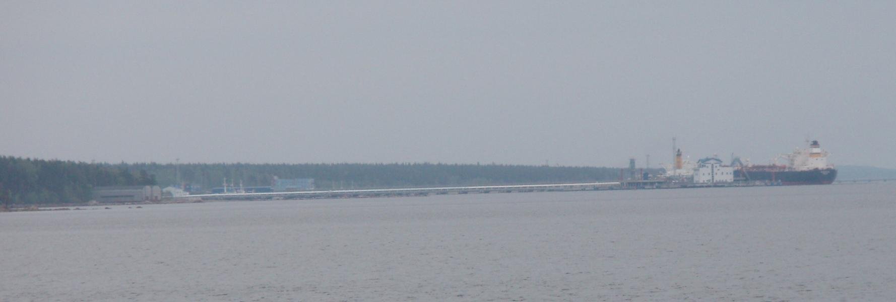 An oil harbour at Primorsk, Russia