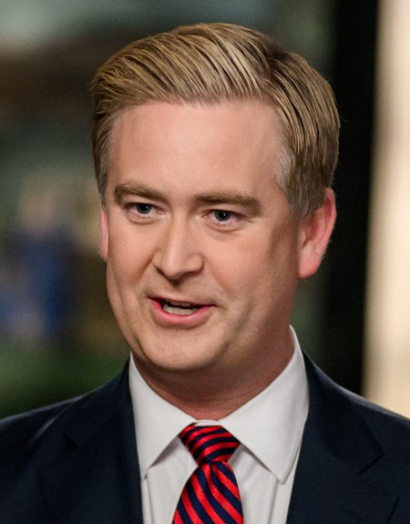 President Trump sits for an interview with Fox News reporter Peter Doocy in the White House