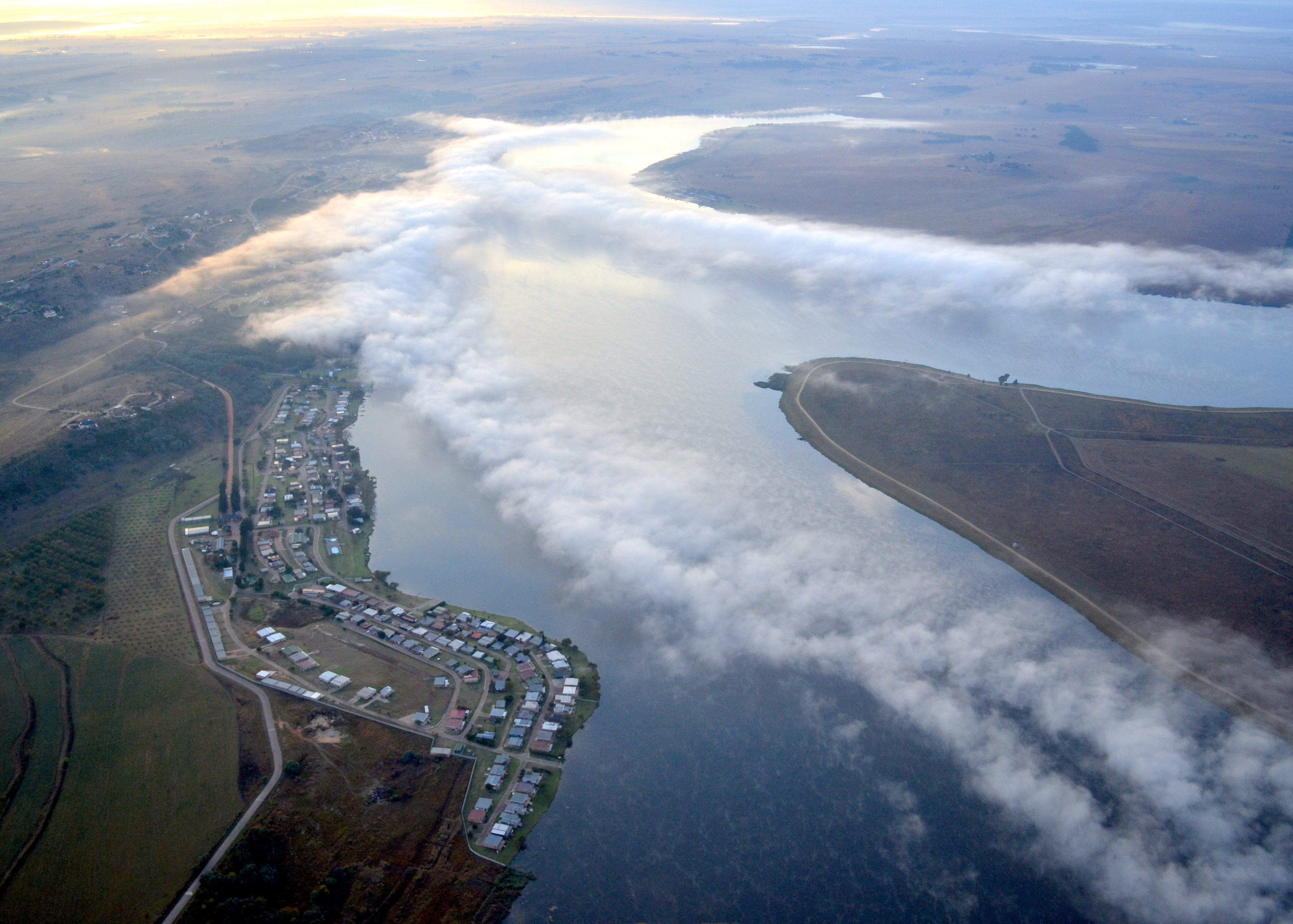 Bronkhorstspruit Dam in eastern Gauteng, the water source for the town's treatment works